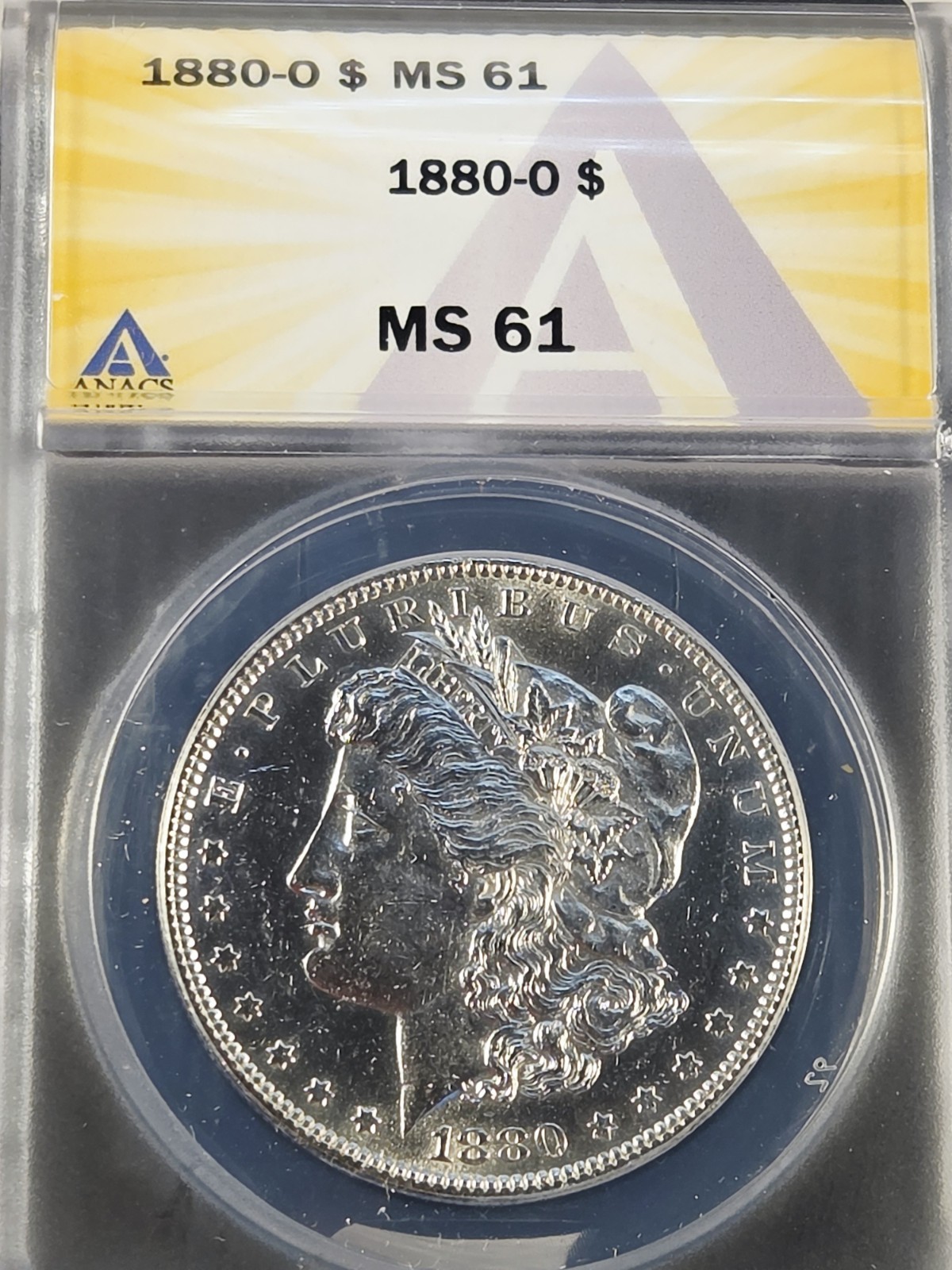 1880-O Morgan Silver Dollar MS61 ANACS 1880-O Morgan Silver Dollar MS61 ANACS