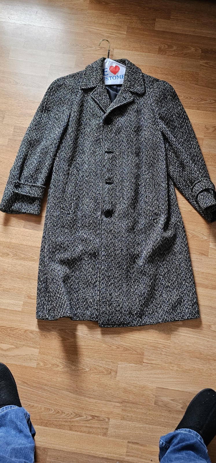 1930s Witowski Detroit Overcoat- Moores Manx Tweed-Raglan Sleeve Vintage Mens Wo 1930s Witowski Detroit Overcoat- Moores Manx Tweed-Raglan Sleeve Vintage Mens Wo