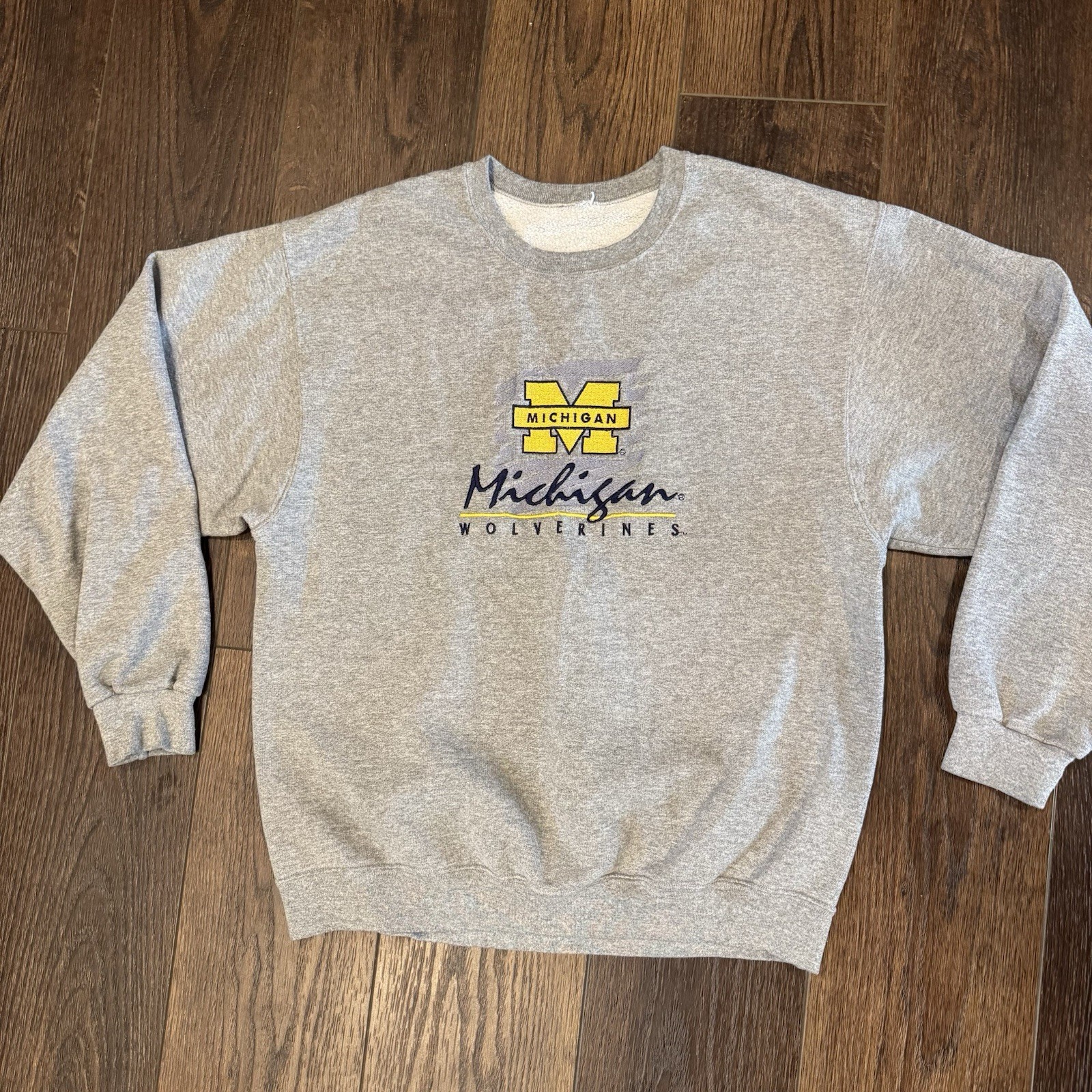 Vintage Michigan Wolverines Sweatshirt Gray USA Made - Men’s Size Medium