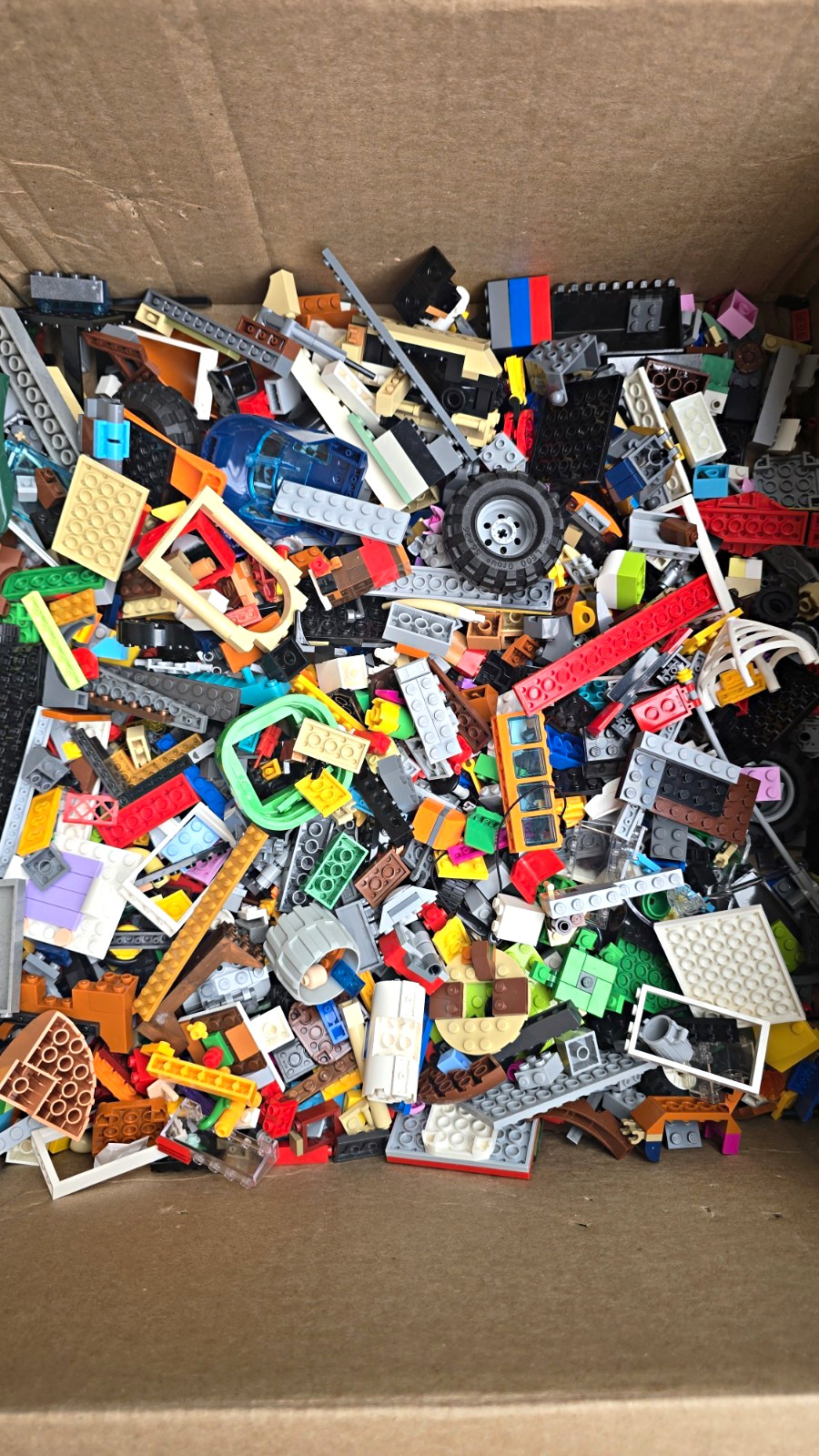 Huge 25 lbs Bulk LEGO Bricks Pieces Lot Mixed Colors Parts Box 14x14x14