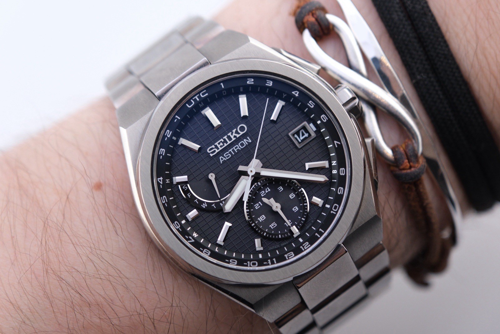 SEIKO ASTRON Nexter SBXY067 Radio Solar Titanium Watch 41mm Working 7” SEIKO ASTRON Nexter SBXY067 Radio Solar Titanium Watch 41mm Working 7”