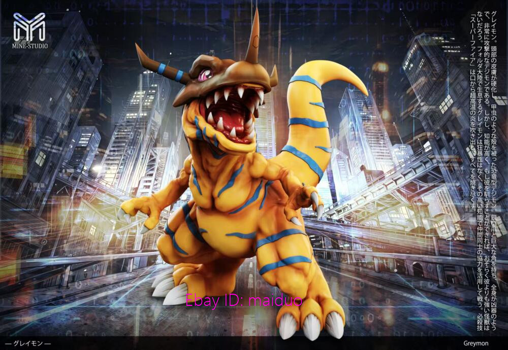 Greymon Resin MINE Studio Statue Digimon Figurine 15cm Presale