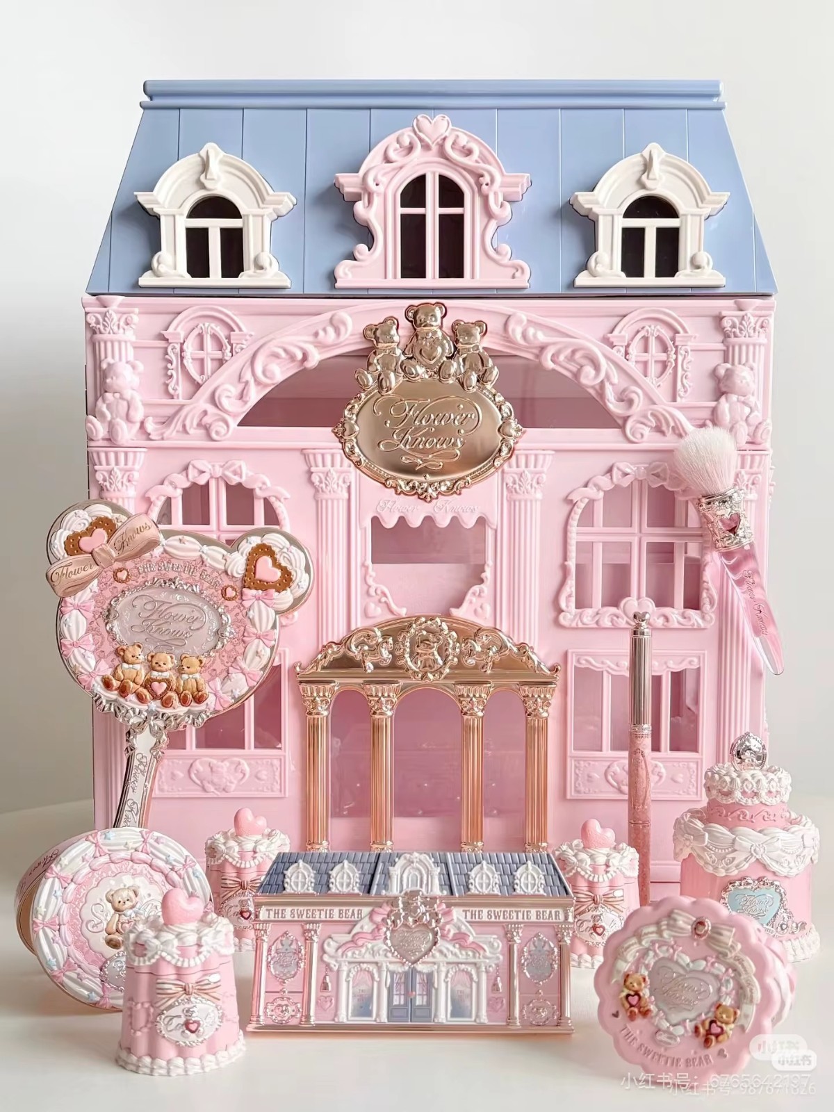 Flower Knows Sweetie Bear Cometics Box Case, Flower knows Makeup BOX Sweetie Bea
