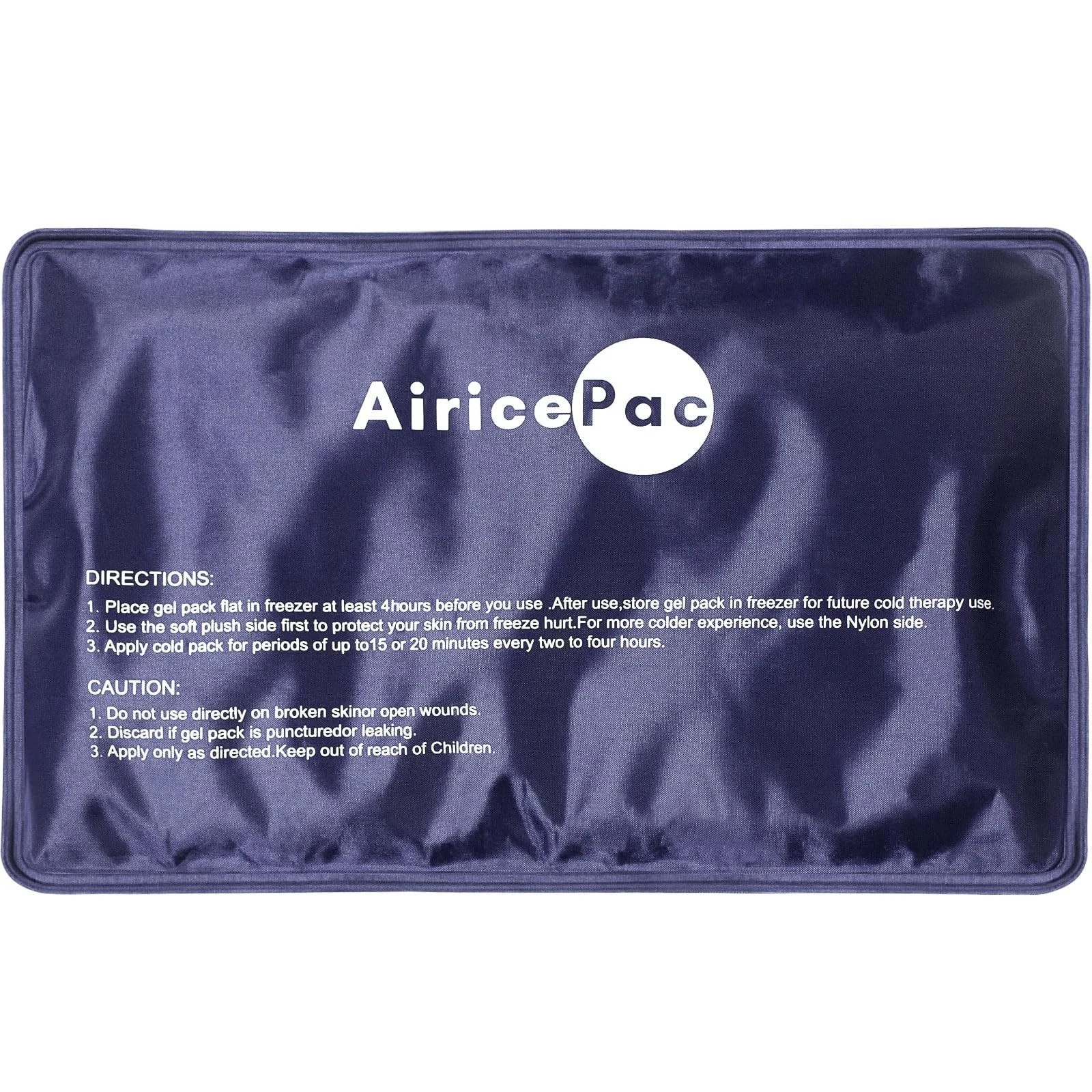 AiricePac Ice Packs for Injuries Reusable, Gel Cold Pack 7”x 11”, Blue AiricePac Ice Packs for Injuries Reusable, Gel Cold Pack 7”x 11”, Blue