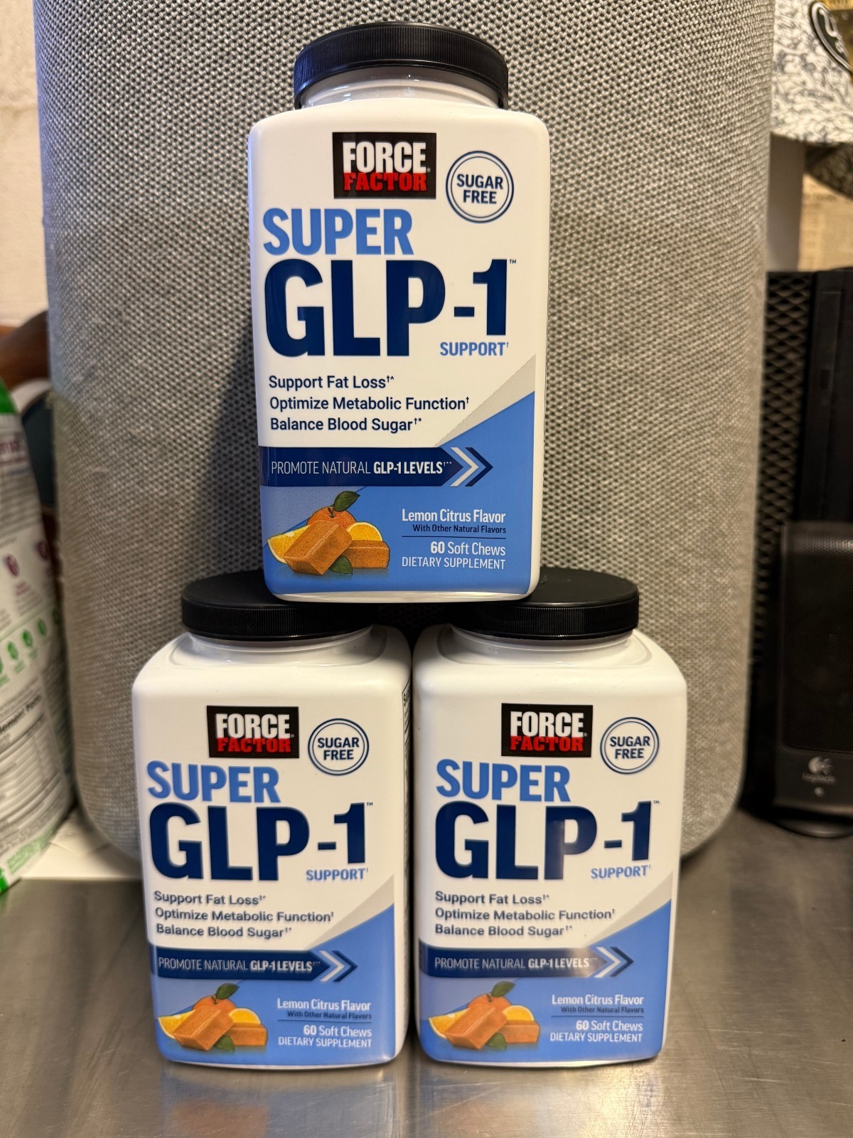 3x 60ct Force Factor Super G L P -1 Support Fat Loss Lemon Citrus Soft Chews 3x 60ct Force Factor Super G L P -1 Support Fat Loss Lemon Citrus Soft Chews