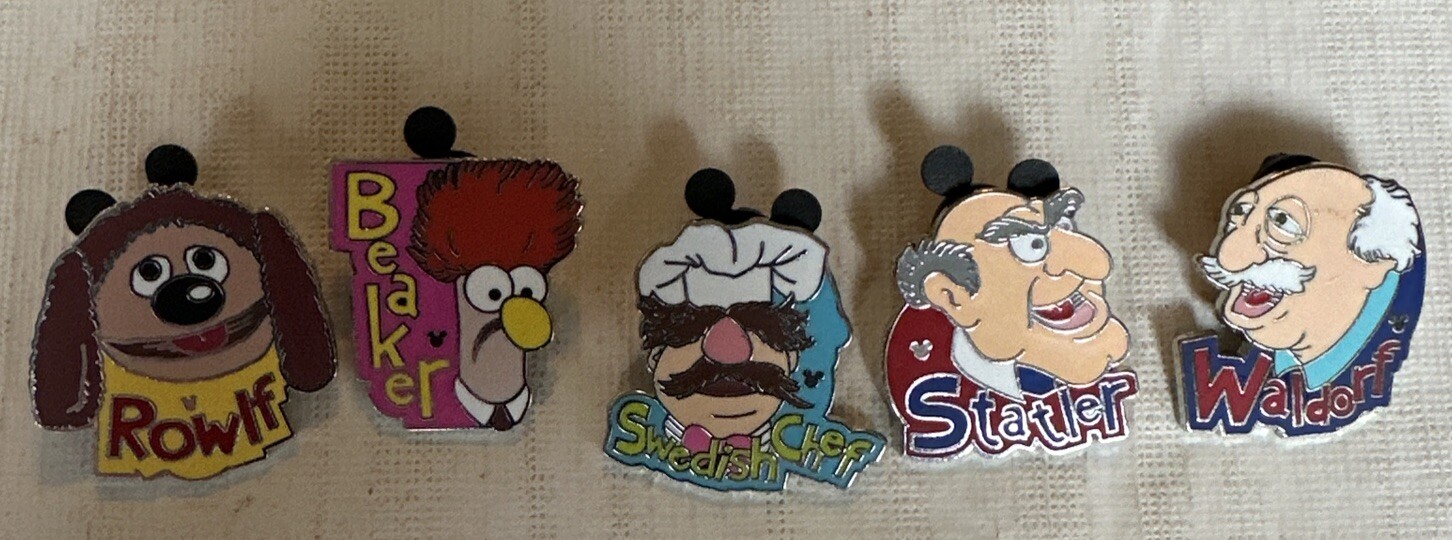 Disney Trading Pin 2007 Hidden Mickey The Muppets Pins Set Of 5 Disney Trading Pin 2007 Hidden Mickey The Muppets Pins Set Of 5