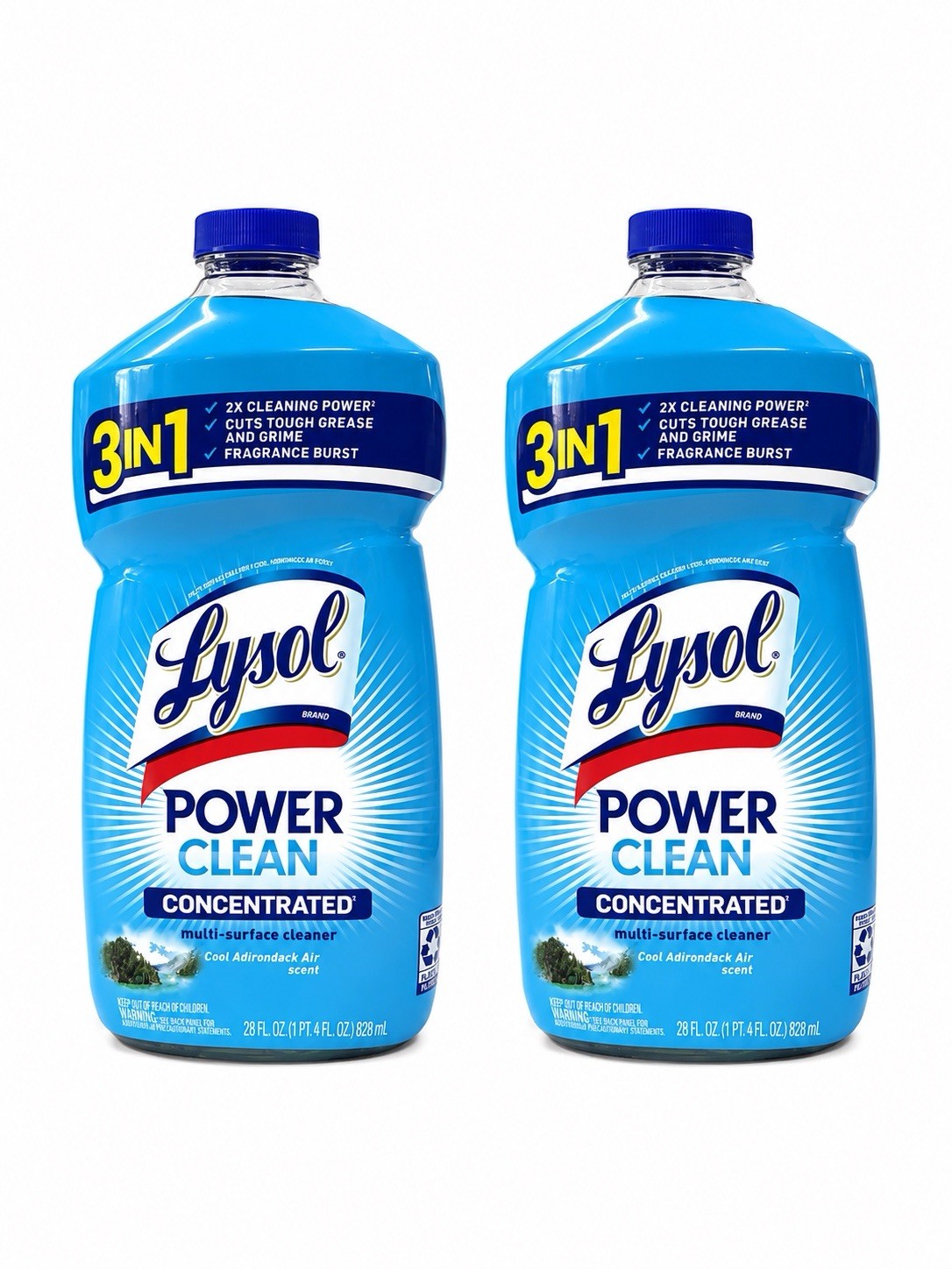 (Pack of 2) Lysol Power Clean Multi-Surface Cleaner Cool Adirondack Air (28 oz) (Pack of 2) Lysol Power Clean Multi-Surface Cleaner Cool Adirondack Air (28 oz)
