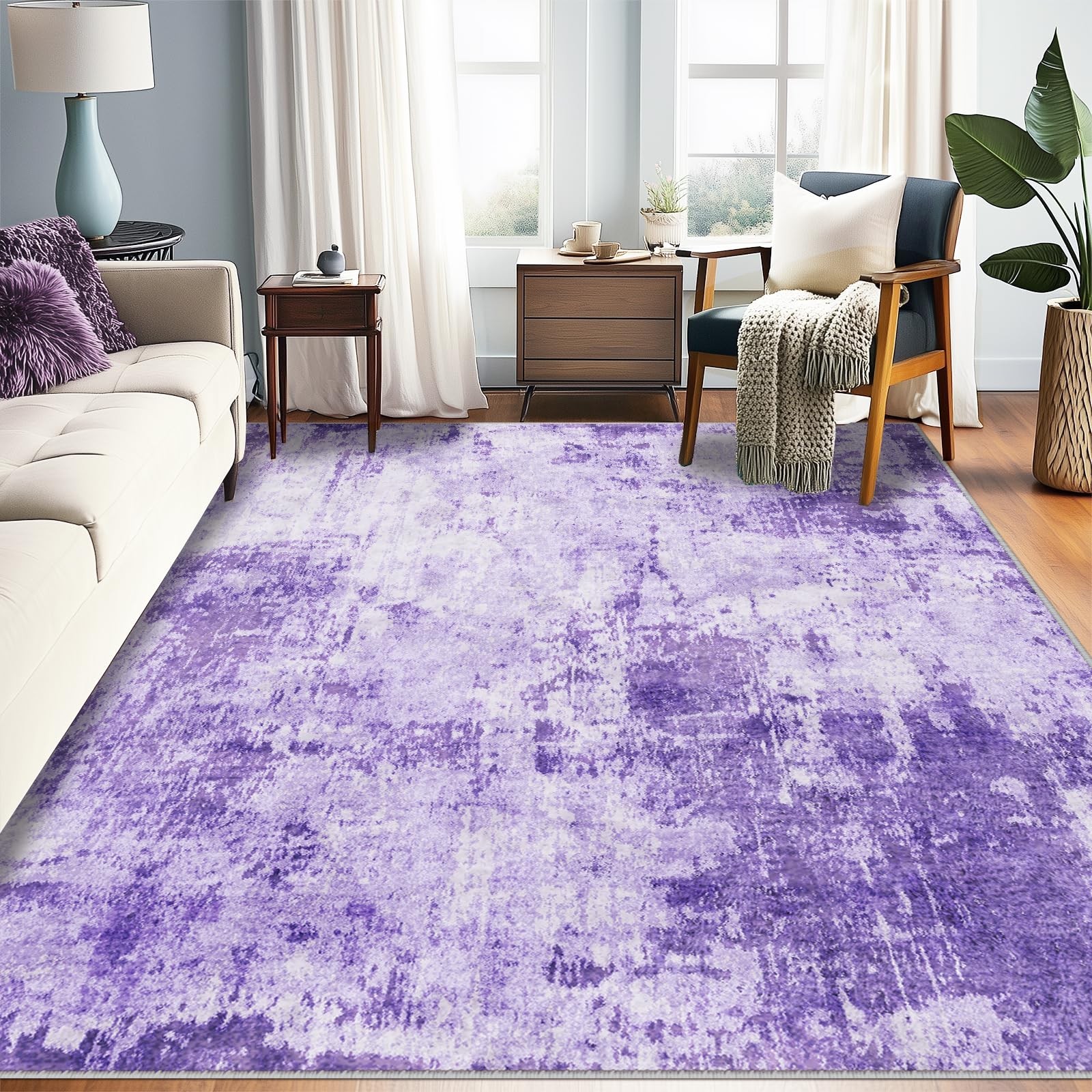 RELEANY Washable Area Rugs 5\'x7\' Non-Slip Modern Abstract Soft for Living Roo... RELEANY Washable Area Rugs 5\'x7\' Non-Slip Modern Abstract Soft for Living Roo...