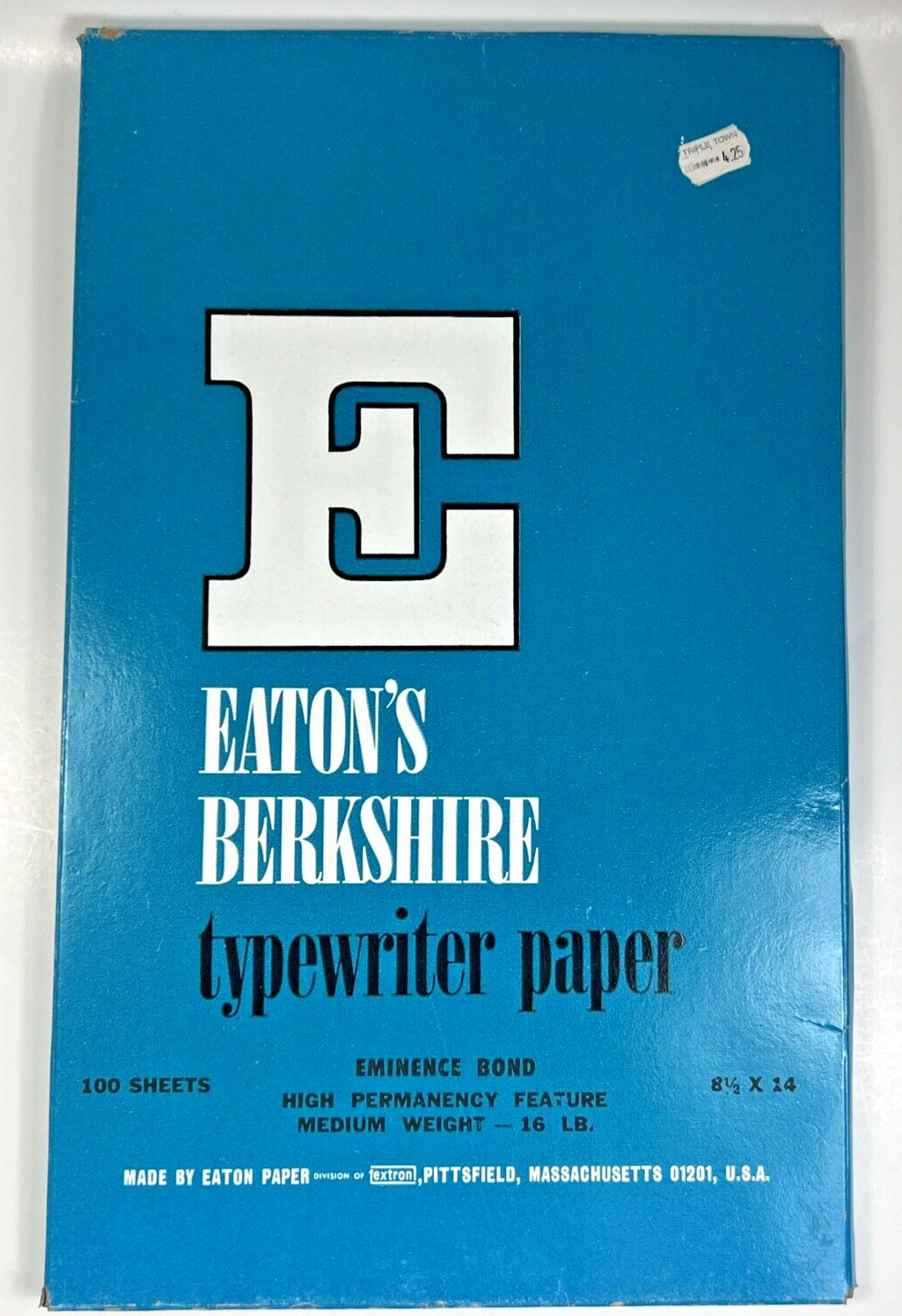 Vtg Eaton\'s Berkshire Typewriter Paper Eminence Bond 8.5\ Vtg Eaton\'s Berkshire Typewriter Paper Eminence Bond 8.5\