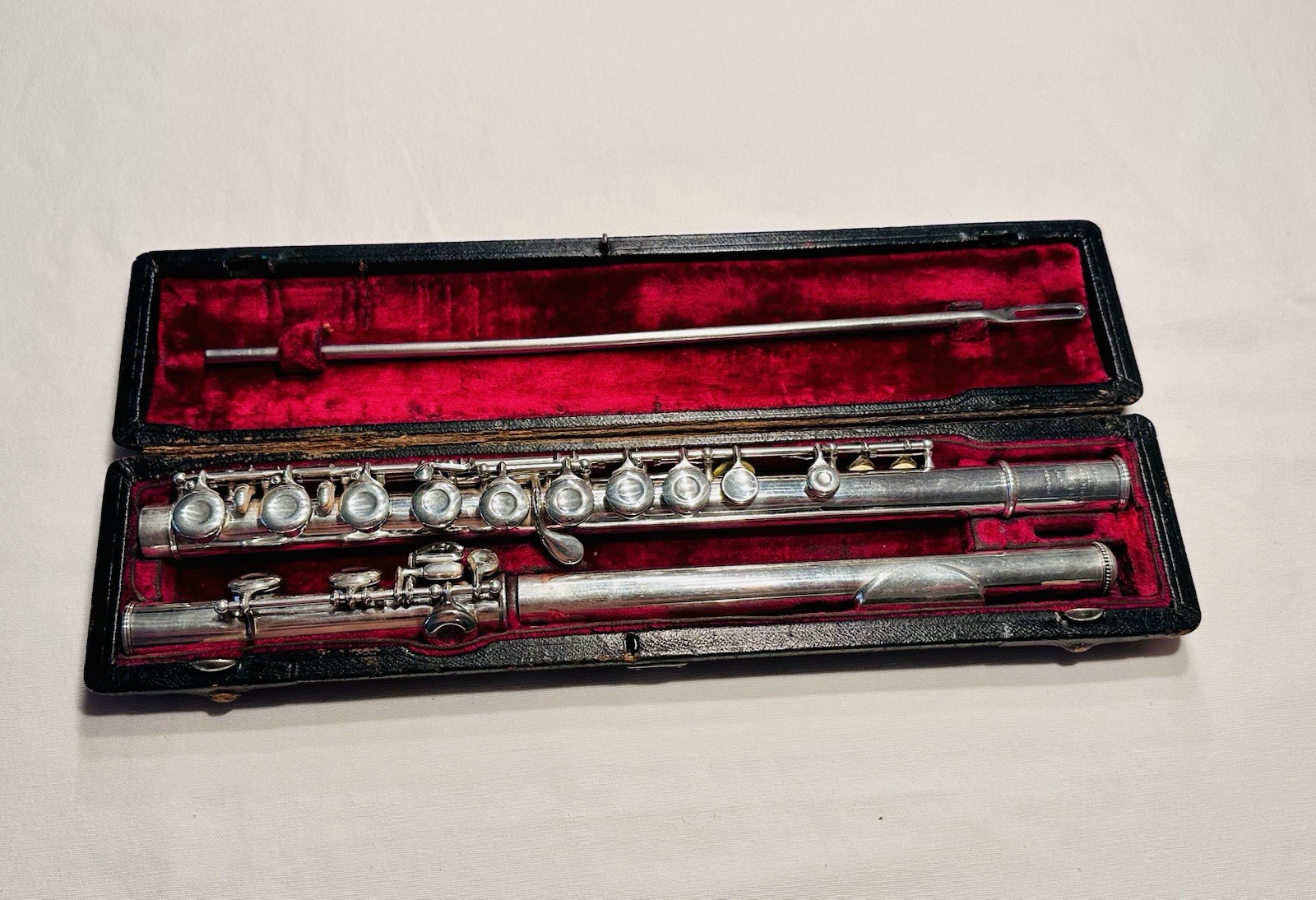 Vintage WM S Haynes Silver LP Flute G# C Foot Closed Hole #3474 Manuf. 1916, NR