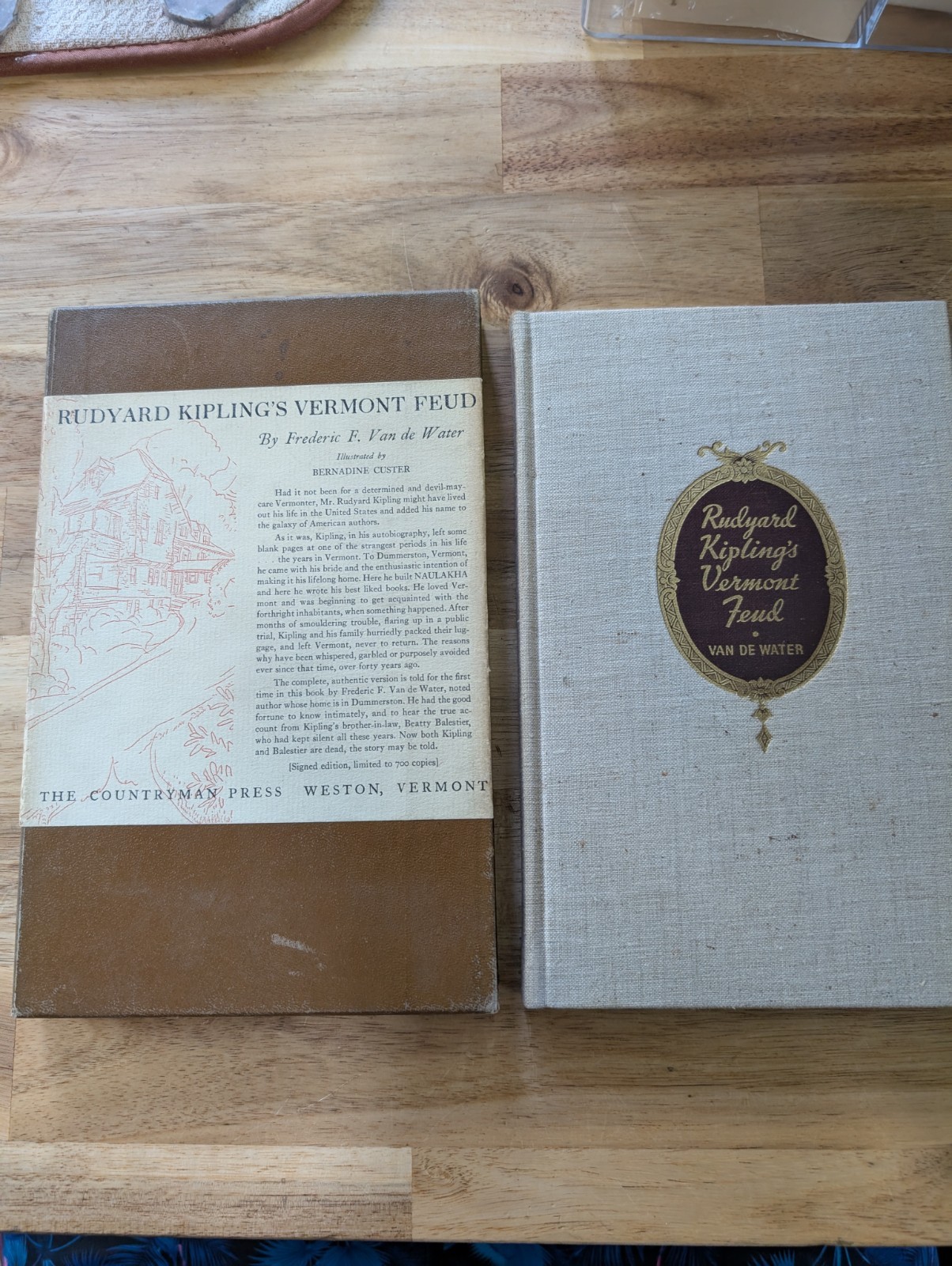 Rudyard Kipling’s Vermont Feud 1937 Signed Limited Edition #663/700 Rudyard Kipling’s Vermont Feud 1937 Signed Limited Edition #663/700