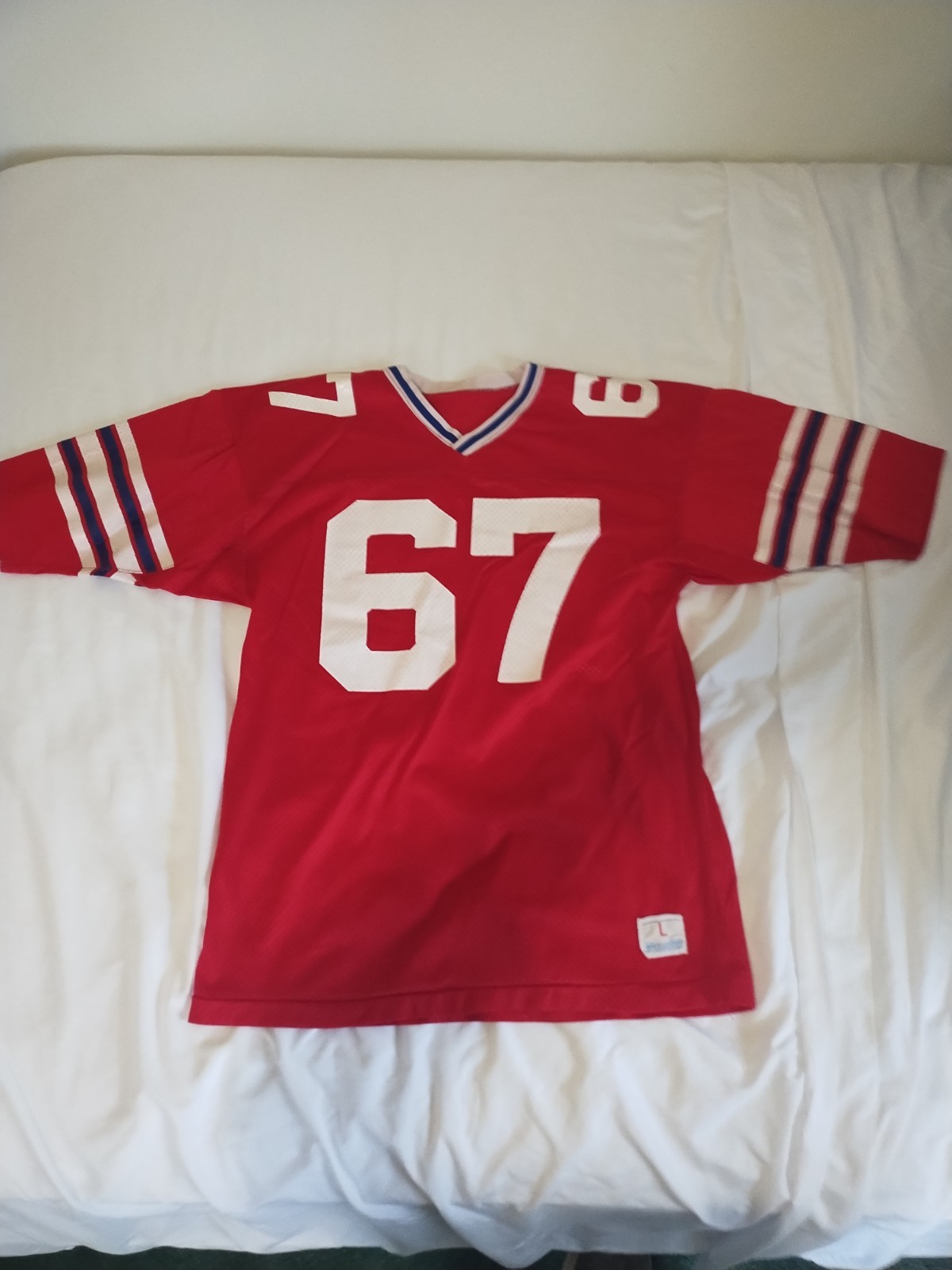 Vtg 1960s-70\'s Red Football Jersey Champion #67 Made in USA Alliance Aviators OH Vtg 1960s-70\'s Red Football Jersey Champion #67 Made in USA Alliance Aviators OH