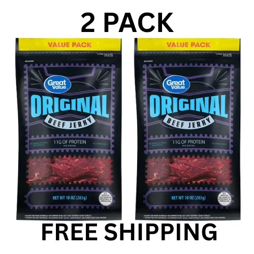 (2 PACK) Great Value Original Beef Jerky Value Pack, 10 oz. (2 PACK) Great Value Original Beef Jerky Value Pack, 10 oz.