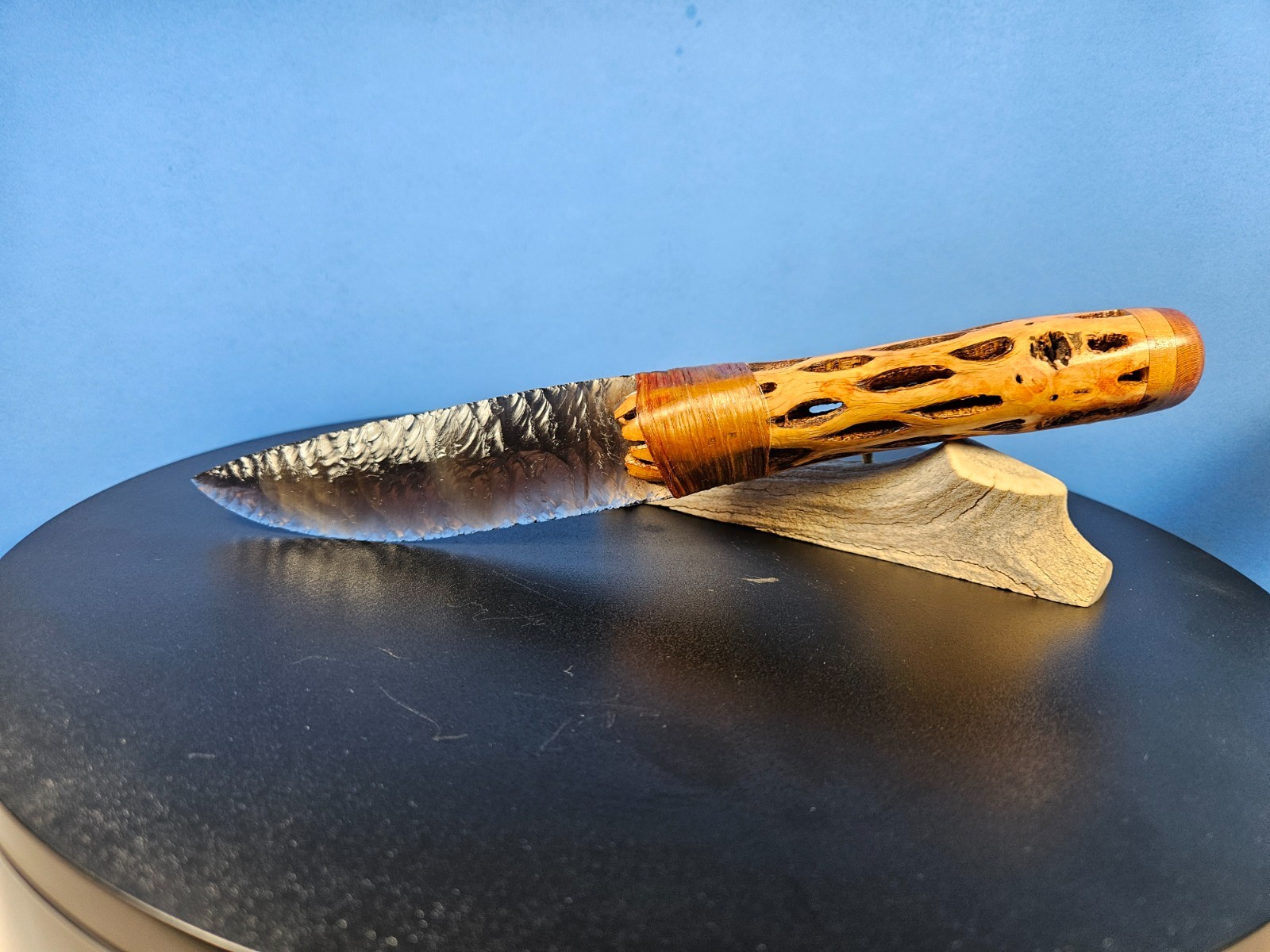 GORGEOUS RAINBOW Obsidian Knife~CHOLLA~BEST QUALITY~Outdoor Bushcraft~Hunt