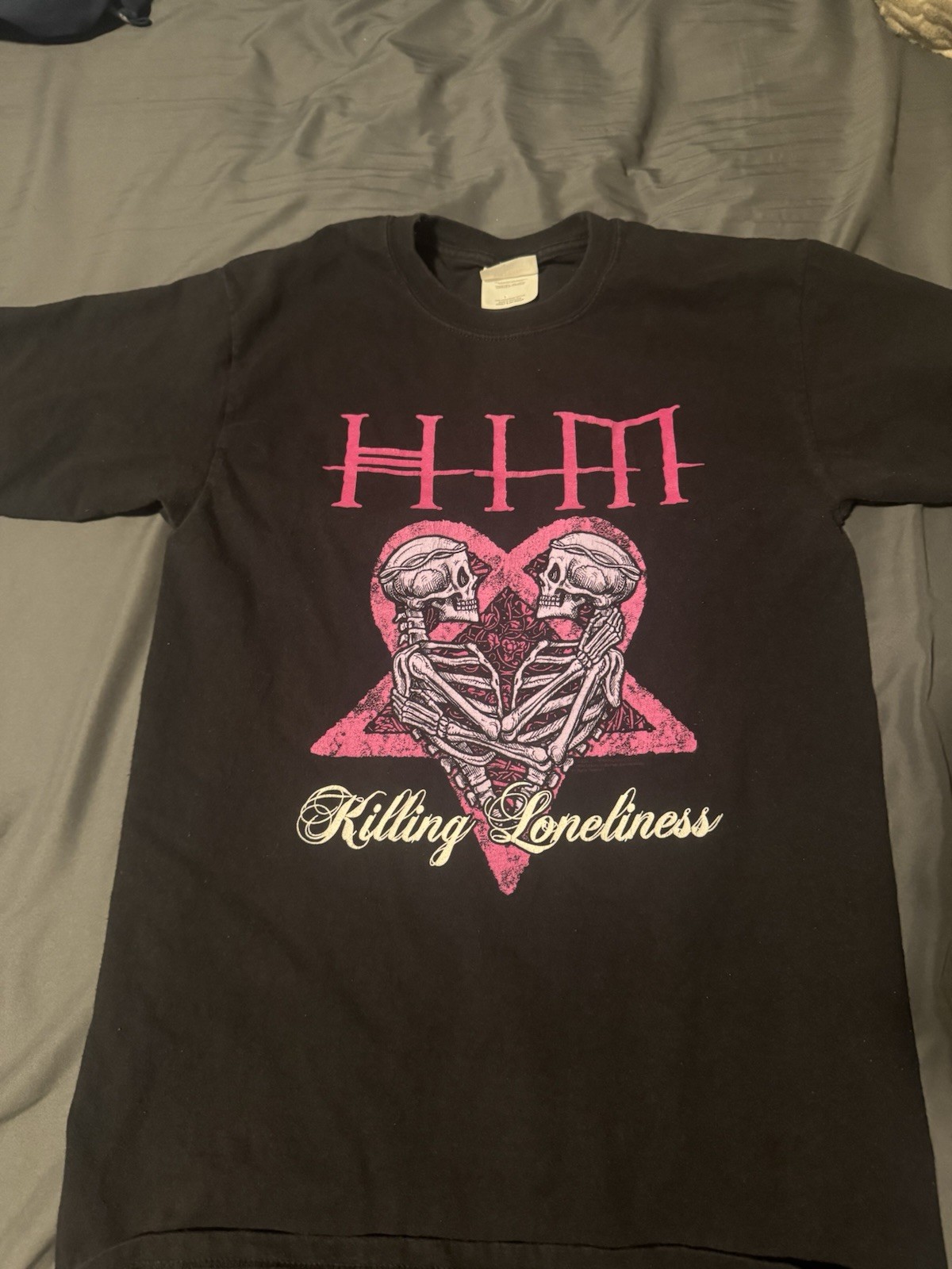 Vintage Mid 2000s HIM Killing Loneliness Black Hanes Heavyweight Adult Small