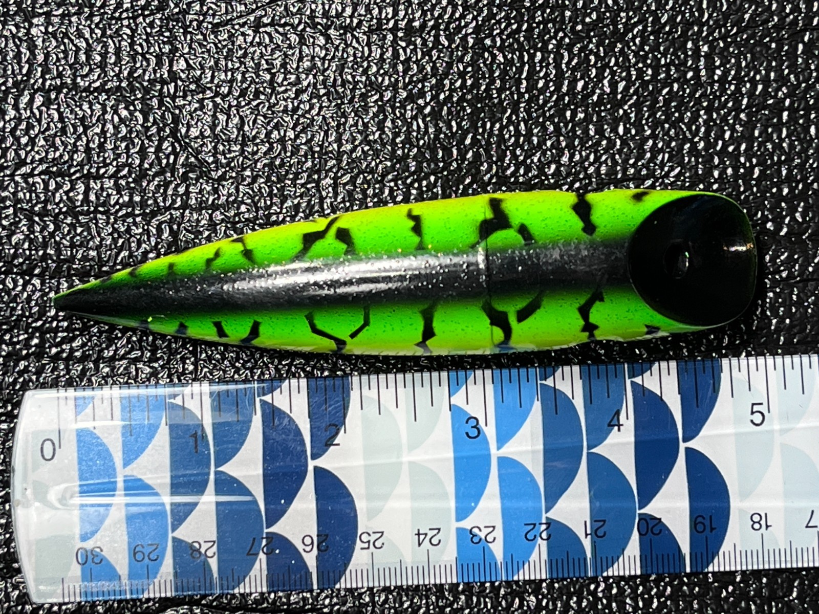 Vintage Luhr Jensen J-Plug #5 Rattle Chartreuse Green Black Orange Salmon Lure