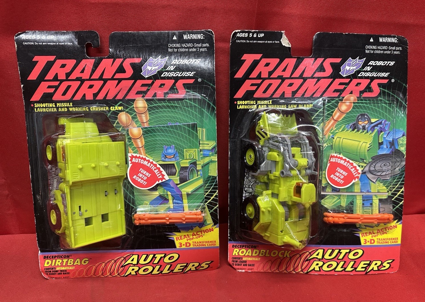 Roadblock Decepticon Auto Rollers G2 Transformers 1994 Hasbro Figure & Dirtbag Roadblock Decepticon Auto Rollers G2 Transformers 1994 Hasbro Figure & Dirtbag