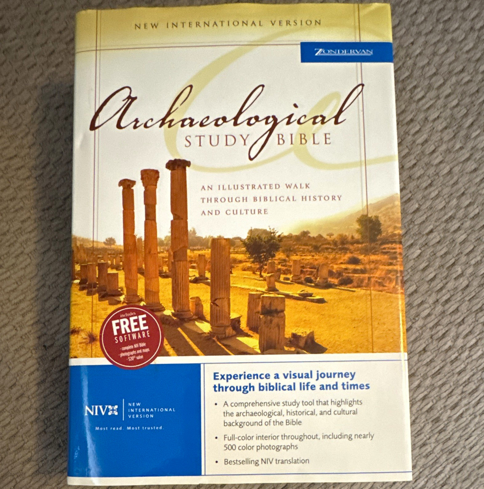 NIV Archaeological Study Bible Hardcover BRAND NEW/Rose Bible Time Line Pamphlet NIV Archaeological Study Bible Hardcover BRAND NEW/Rose Bible Time Line Pamphlet