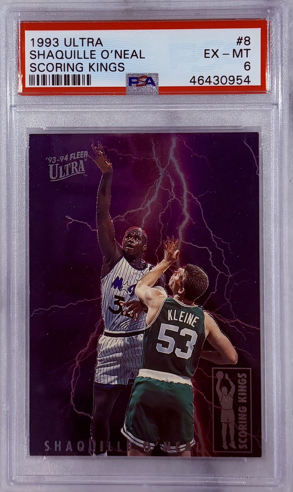 1993-94 Fleer Ultra - Scoring Kings Shaquille O\'Neal #8 - PSA 6 1993-94 Fleer Ultra - Scoring Kings Shaquille O\'Neal #8 - PSA 6