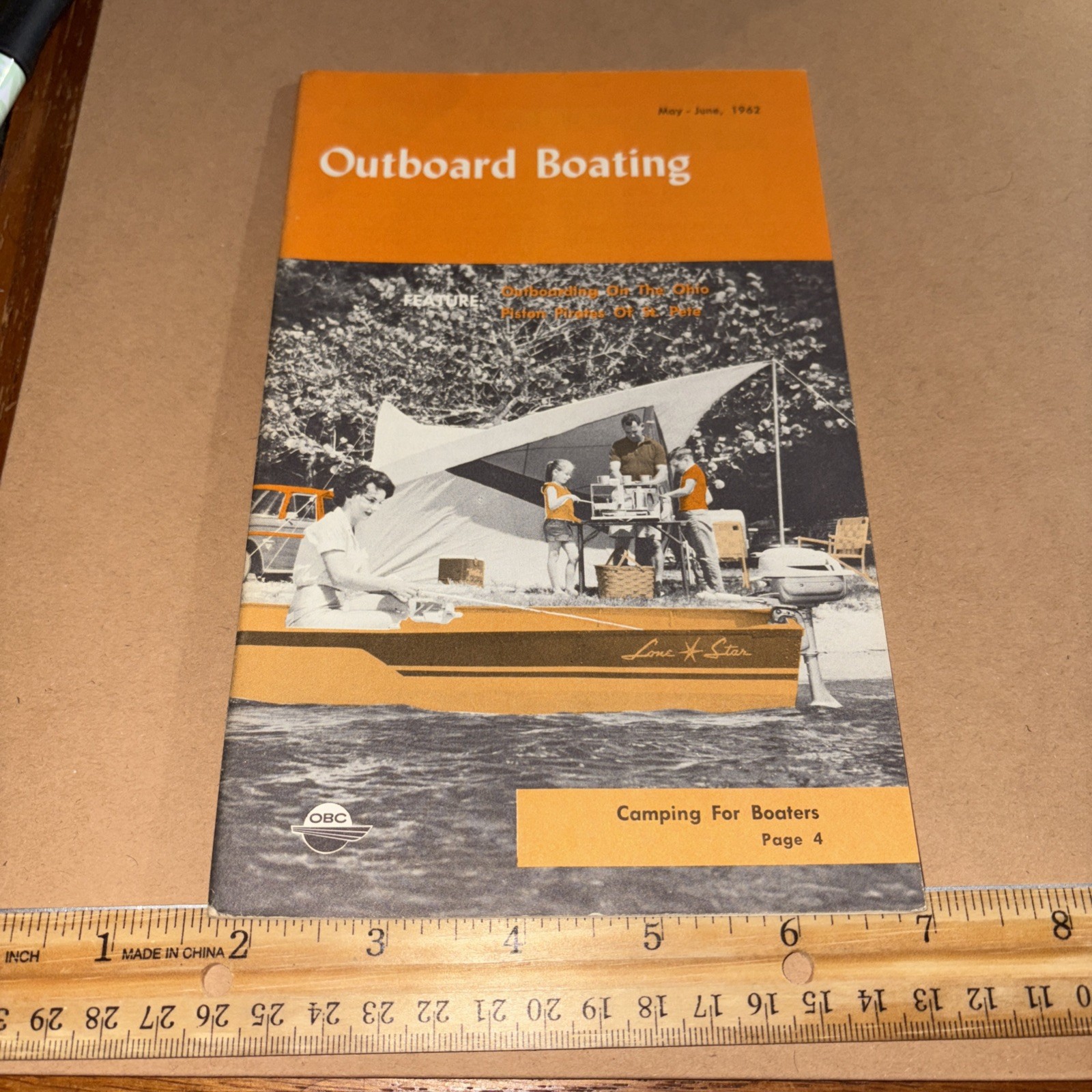 Vintage 1962 Outboard Boating Magazine Ohio River Dam Construction Treasure Hunt