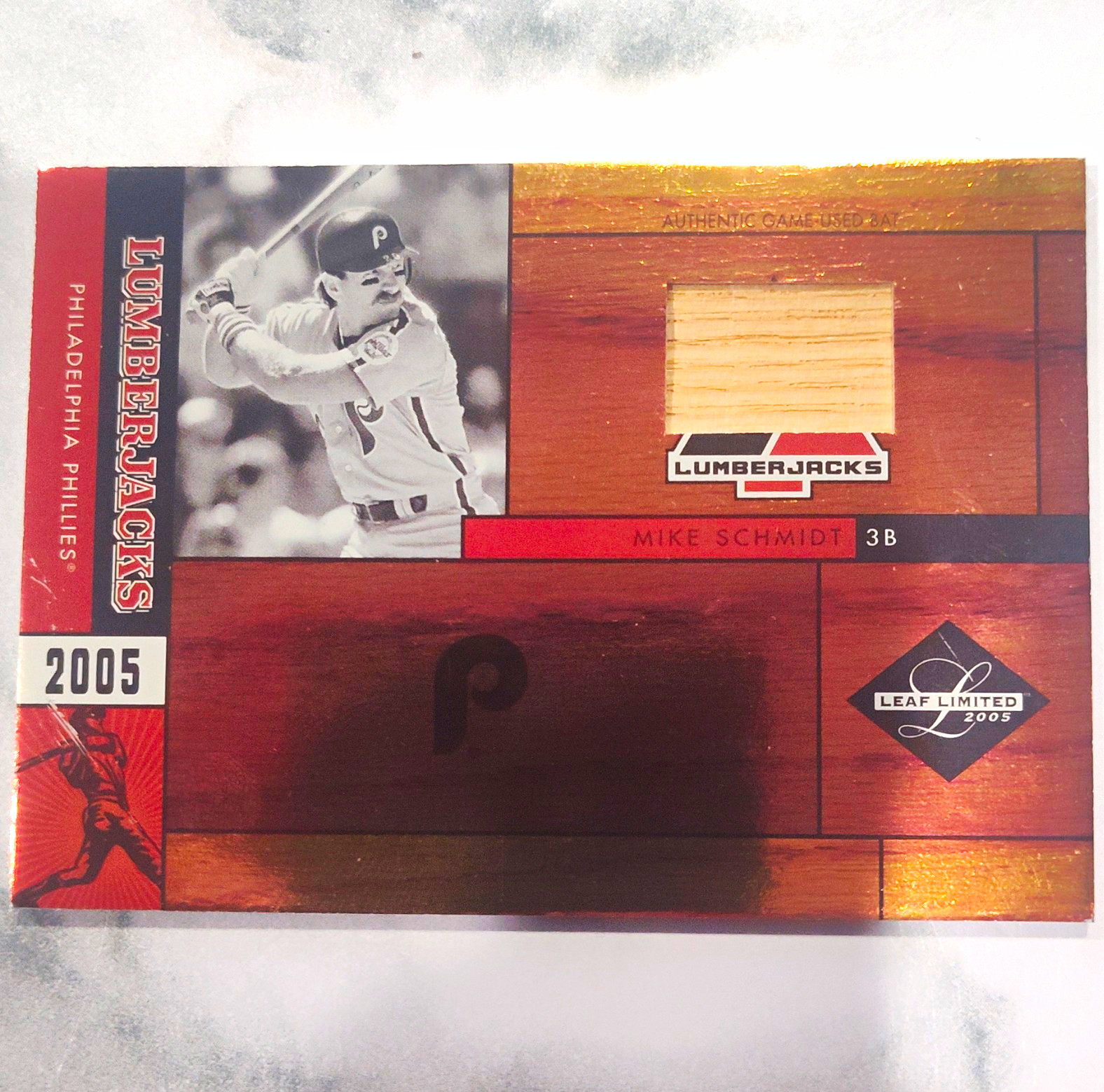 Donruss/Playoff 2005 Leaf Limited Mike Schmidt Lumberjacks LJ-25 Bat /50