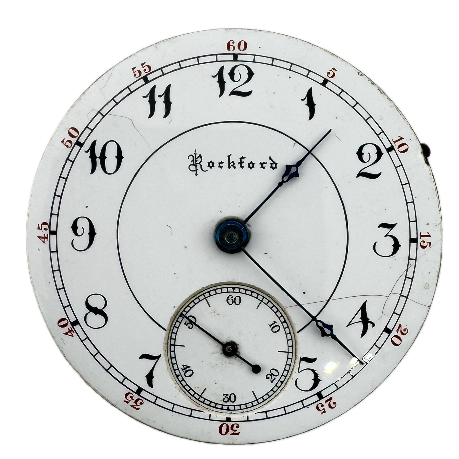 Antique 18s 1891 Rockford Single Sunk 15J Gothic Style Pocket Watch Movement 86