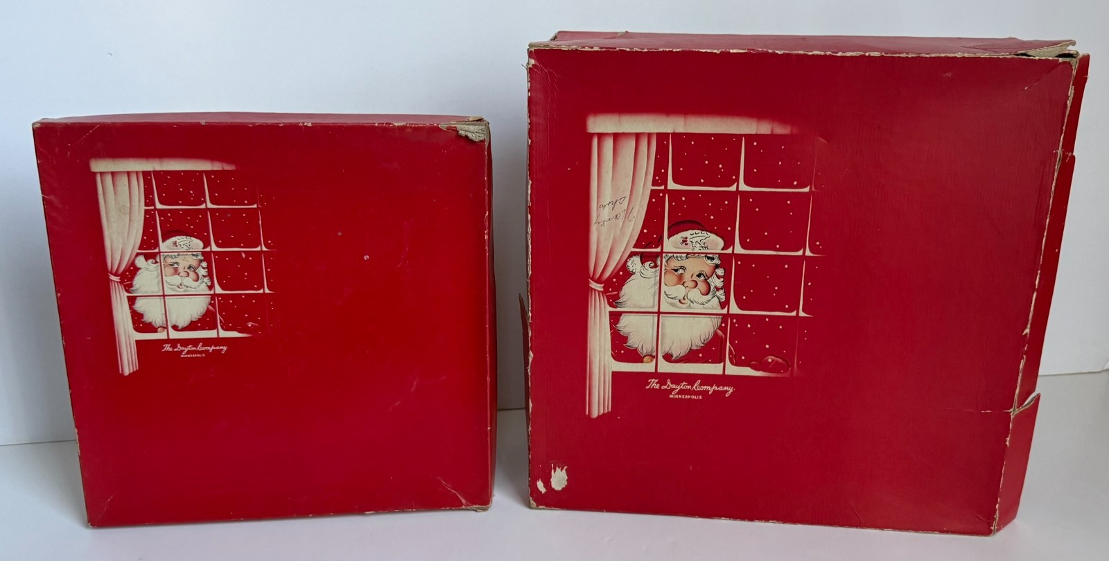 VINTAGE Dayton's Department Store Santa Claus CHRISTMAS GIFT BOXES Minneapolis