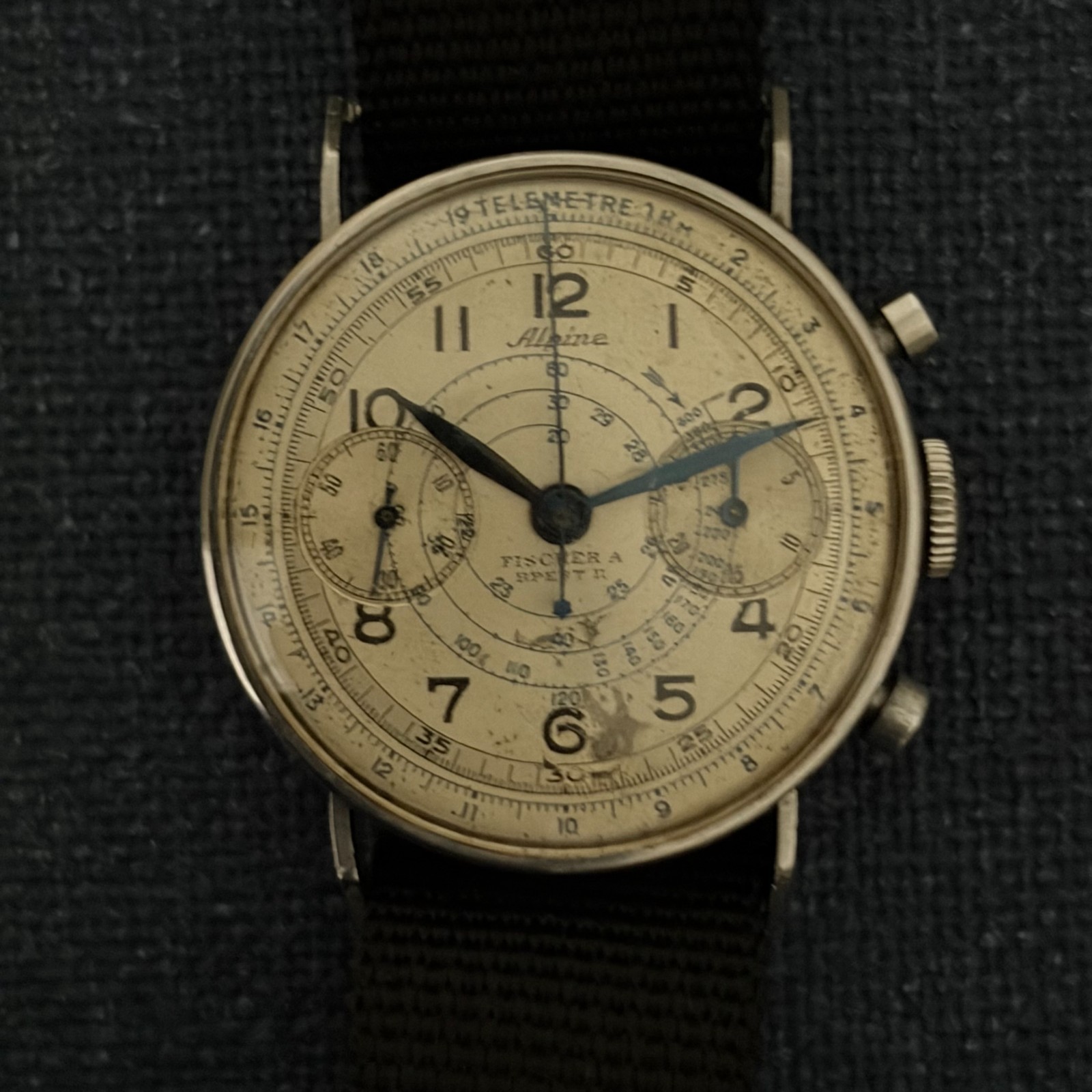 alpina rare vintage 943 chronograph watch
