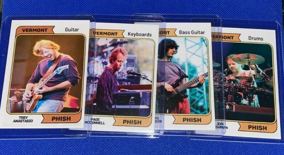 Rare Phish Band Custom Throwback Trading Card Lot Trey Anastasio ( cd, poster)