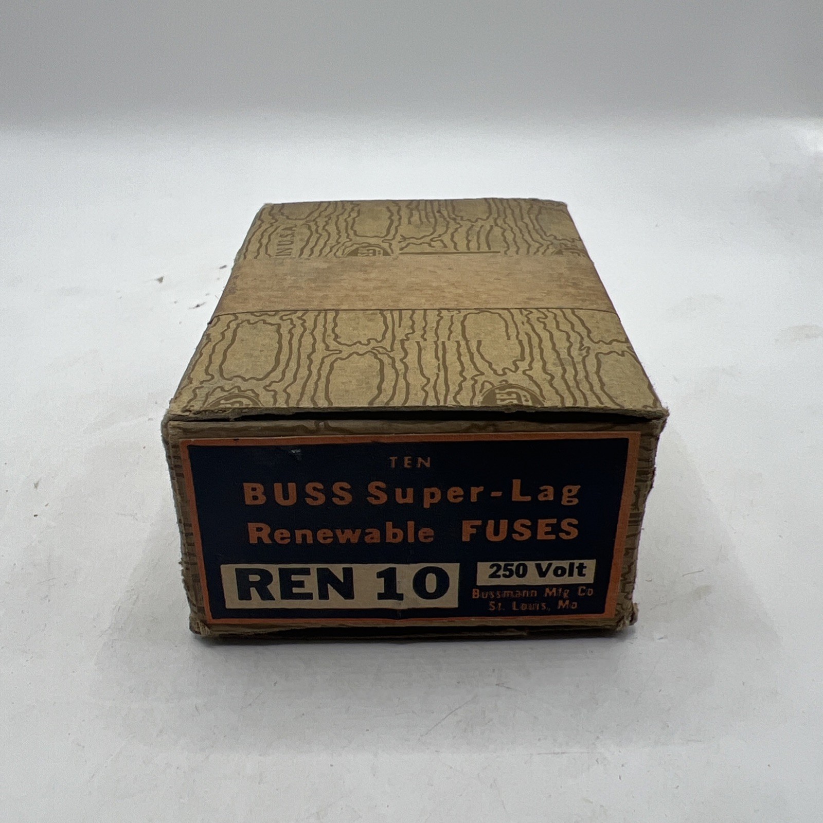 Bussmann REN10 10A 250V Super-Lag Renewable Fuse Vintage NOS Box of 10