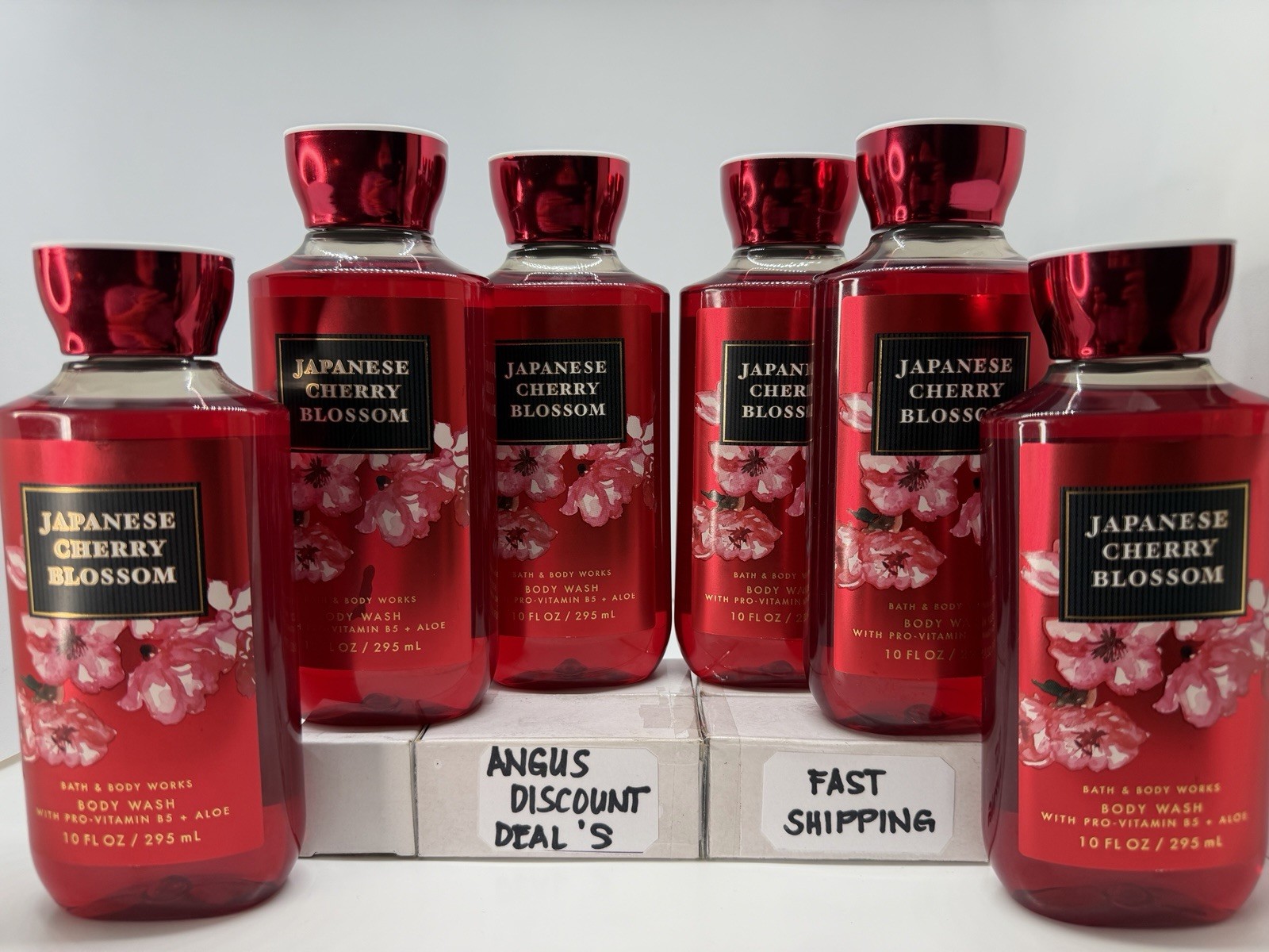 Bath & Body Works 6PCS JAPANESE CHERRY BLOSSOM BODY WASH + Pro B5+ ALOE, 10oz Bath & Body Works 6PCS JAPANESE CHERRY BLOSSOM BODY WASH + Pro B5+ ALOE, 10oz