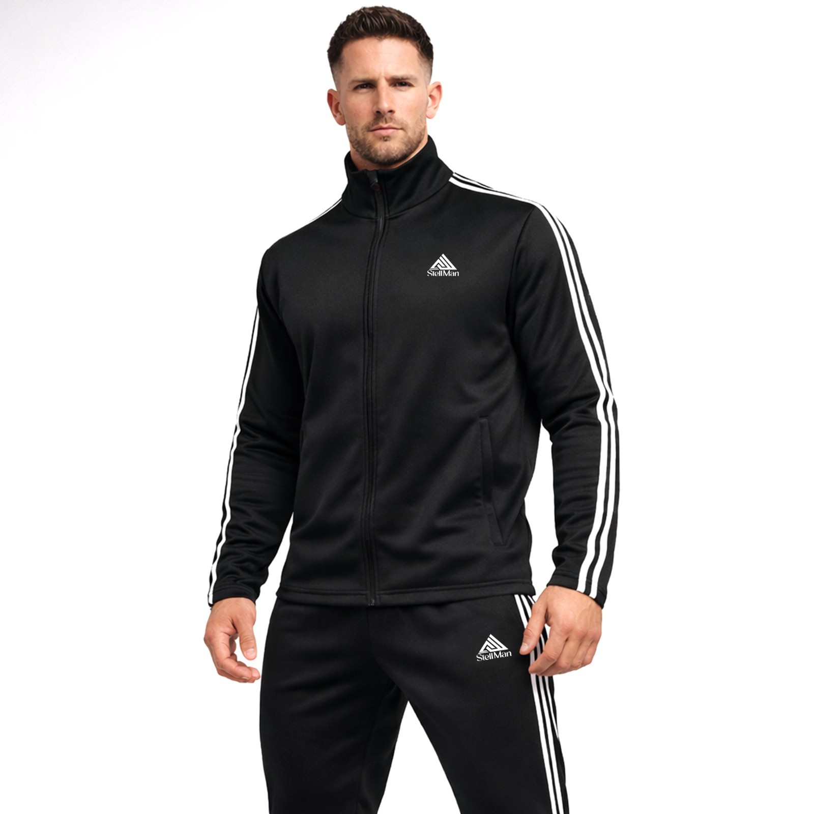 Men\'s Tracksuit Set Athletic Jogging Suit Full Zip Jacket Jogger Pants