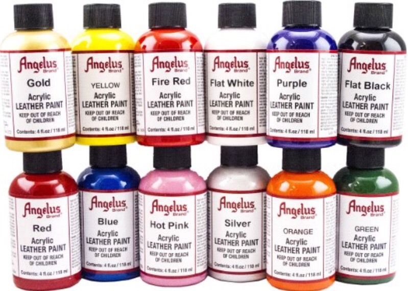 Angelus Brand Acrylic Leather & Vinyl 12 Pack Starter Set - 4 Ounce Bottles Angelus Brand Acrylic Leather & Vinyl 12 Pack Starter Set - 4 Ounce Bottles