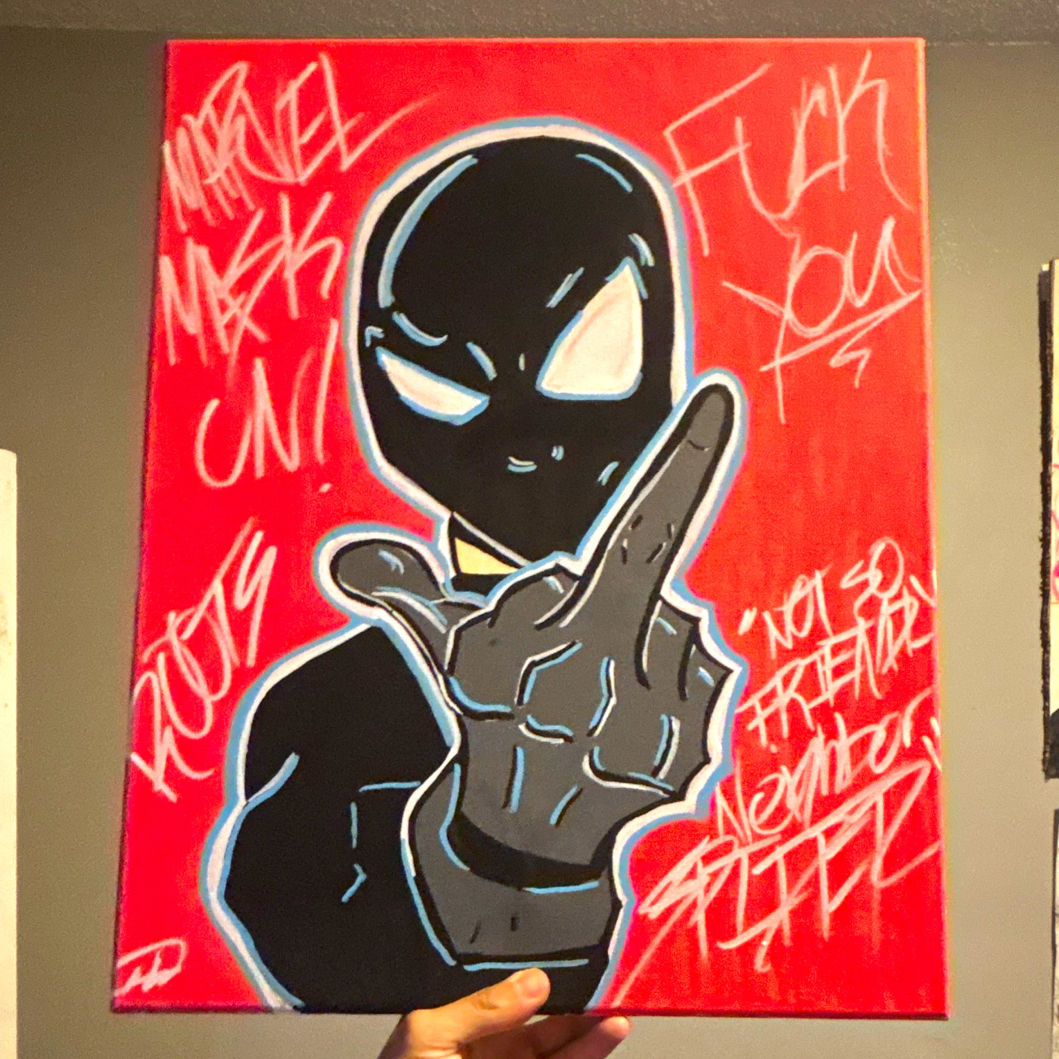 Original hand painted Spider-Man painting