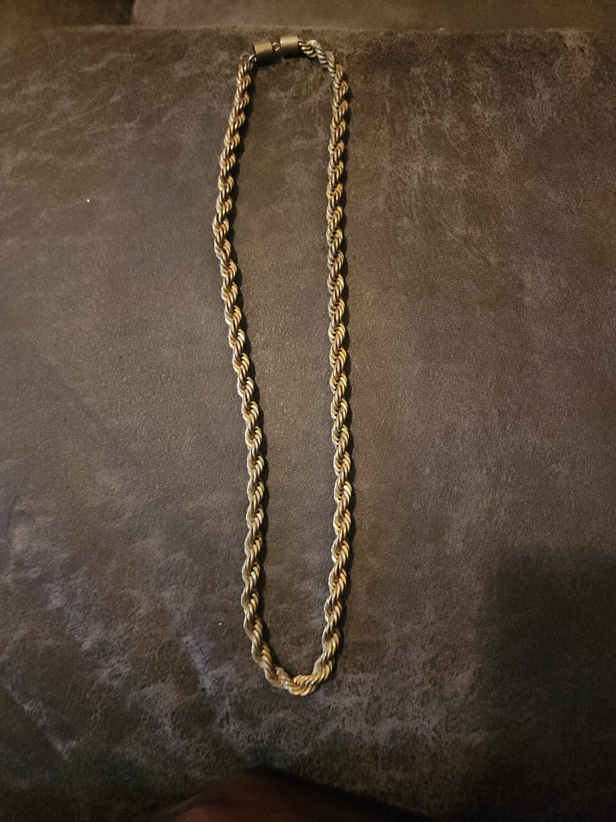 Vintage 90s chunky 14k gold plated rope chain necklace Vintage 90s chunky 14k gold plated rope chain necklace