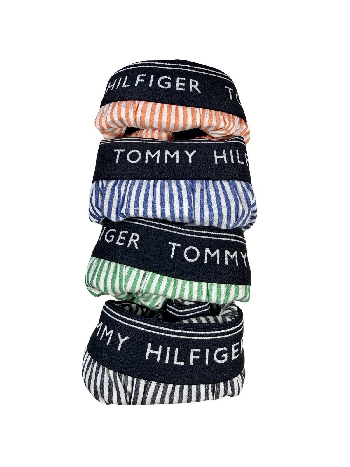 NWT. Tommy Hilfiger. 4 Pack. Woven Boxer Striped. Multicolor. MRSP. 49.50 NWT. Tommy Hilfiger. 4 Pack. Woven Boxer Striped. Multicolor. MRSP. 49.50