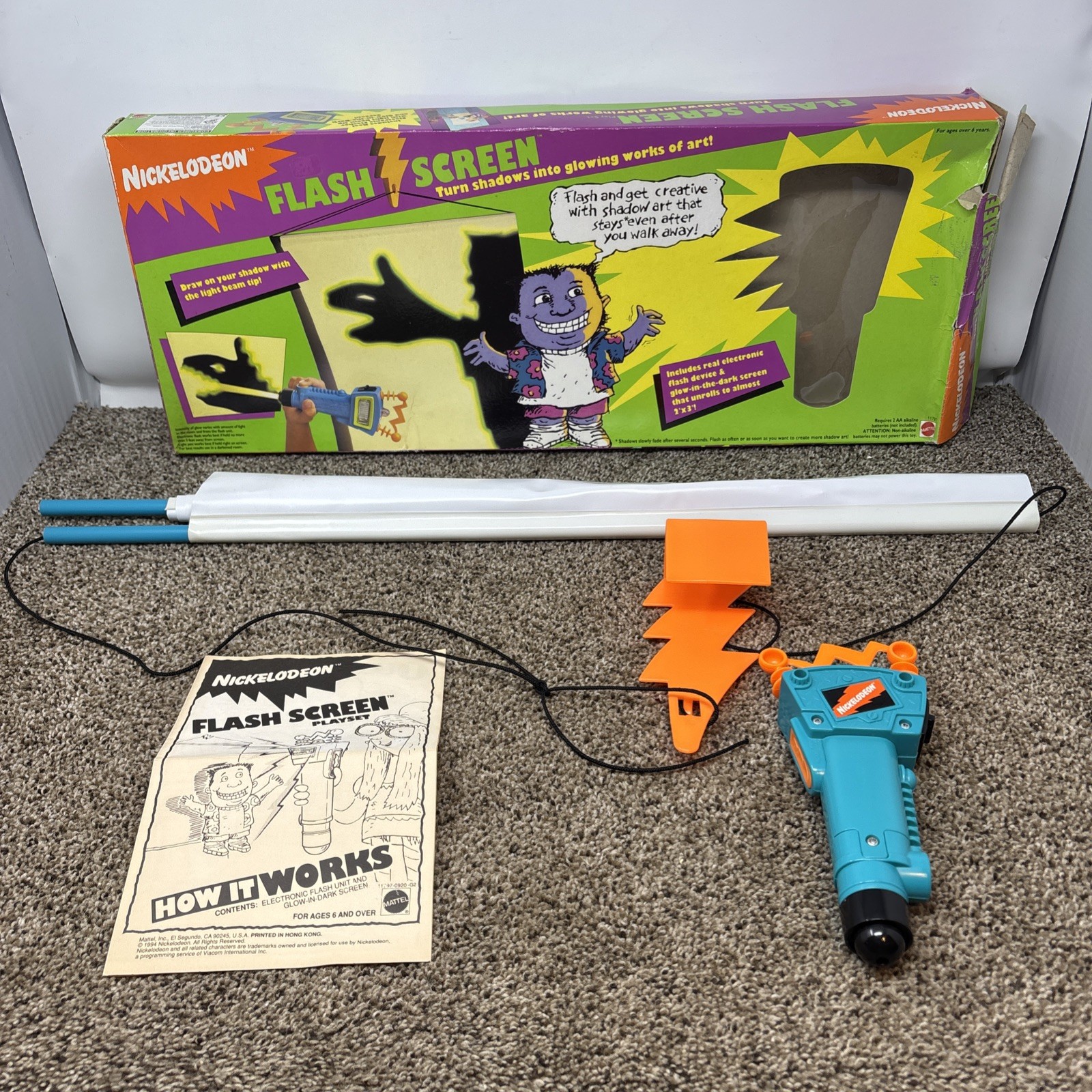 VTG 1994 (BANNED) Nickelodeon Flash Screen Toy - RARE Man Cave Game Room Décor VTG 1994 (BANNED) Nickelodeon Flash Screen Toy - RARE Man Cave Game Room Décor