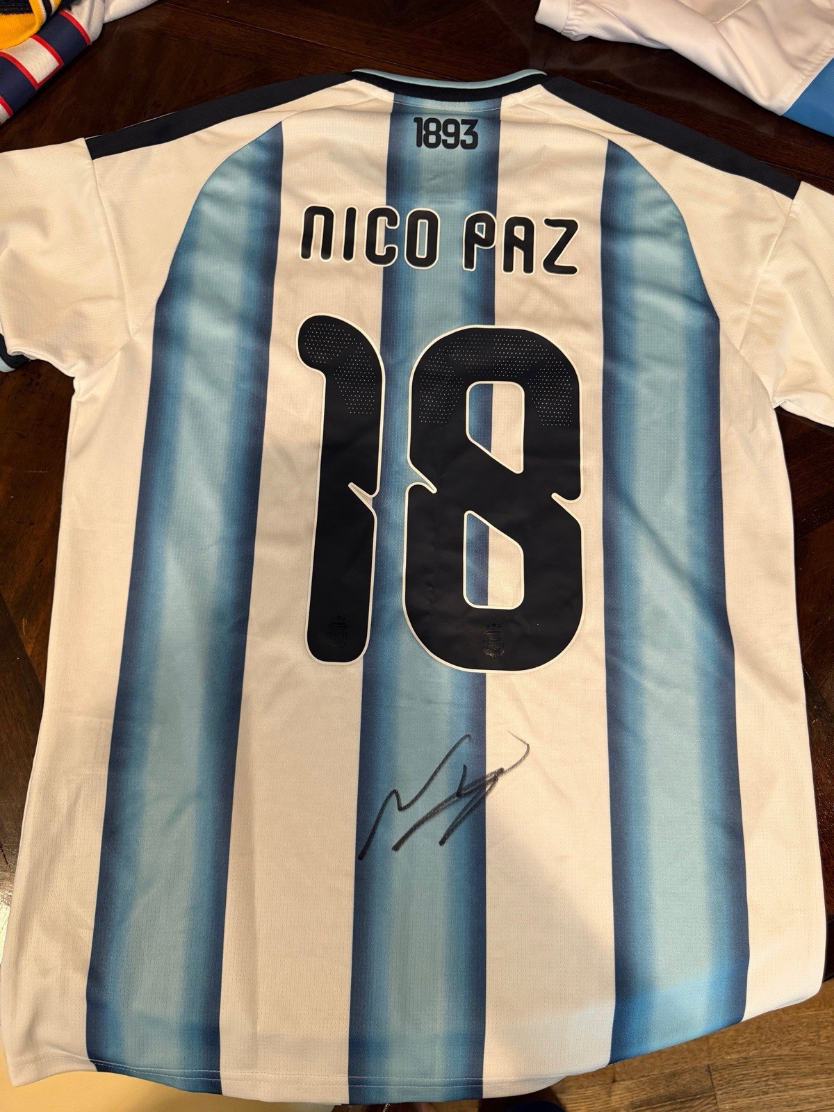 Nico Paz Signed Argentina #18 Adidas Jersey Autographed Soccer Argentina Nico Paz Signed Argentina #18 Adidas Jersey Autographed Soccer Argentina