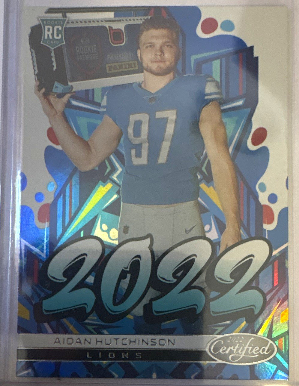 2022 Panini Certified Aidan Hutchinson (RC) Rookie Insert #2022-19 Lions 2022 Panini Certified Aidan Hutchinson (RC) Rookie Insert #2022-19 Lions