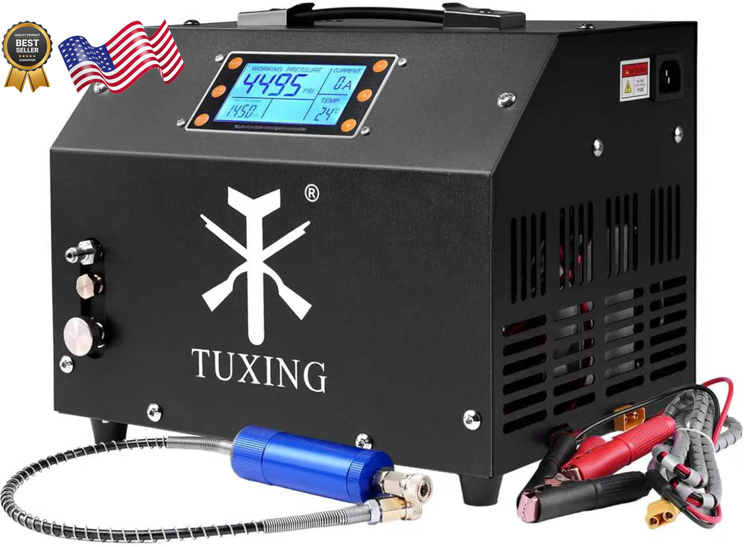 TUXING PCP Air Compressor 4500Psi Auto-Stop High Pressure Compressor Equipped TUXING PCP Air Compressor 4500Psi Auto-Stop High Pressure Compressor Equipped