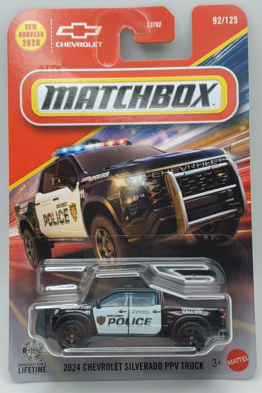 2026 Matchbox 2024 Chevrolet Silverado PPV Police Truck #92 2026 Matchbox 2024 Chevrolet Silverado PPV Police Truck #92