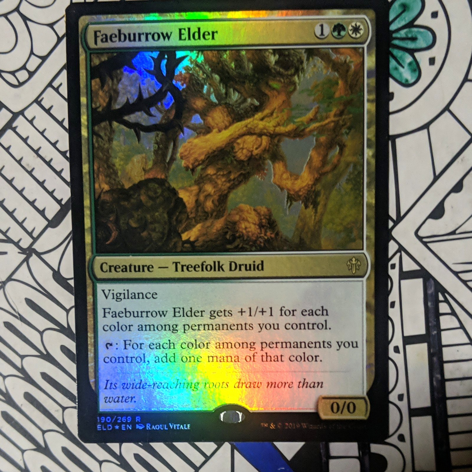 Wizards of the Coast MTG Faeburrow Elder 190/269 Eldraine Rare Foil Eng 2019 Wizards of the Coast MTG Faeburrow Elder 190/269 Eldraine Rare Foil Eng 2019