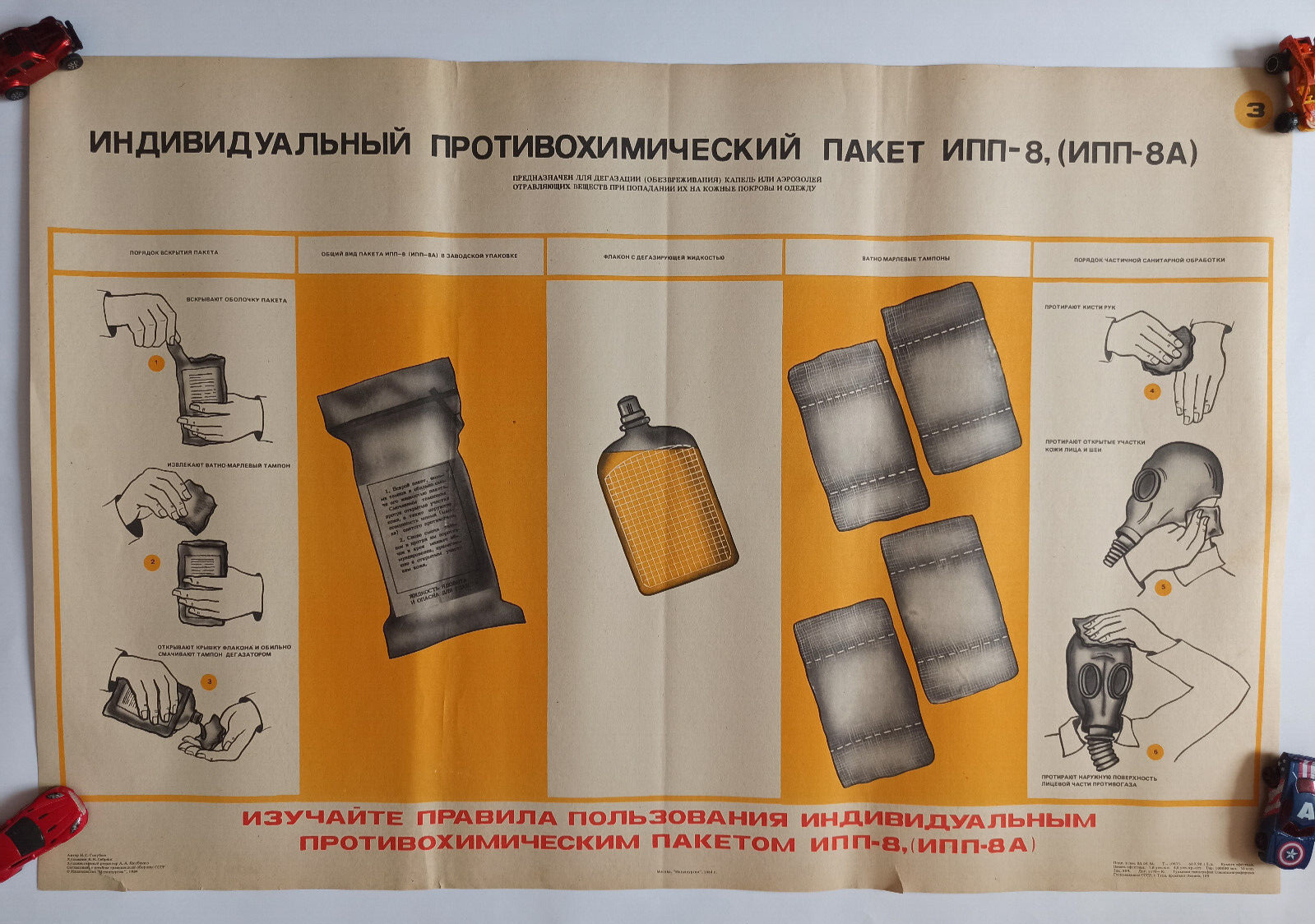 Soviet Medical Poster, Soviet Army, Military Propaganda, Original Large Poster