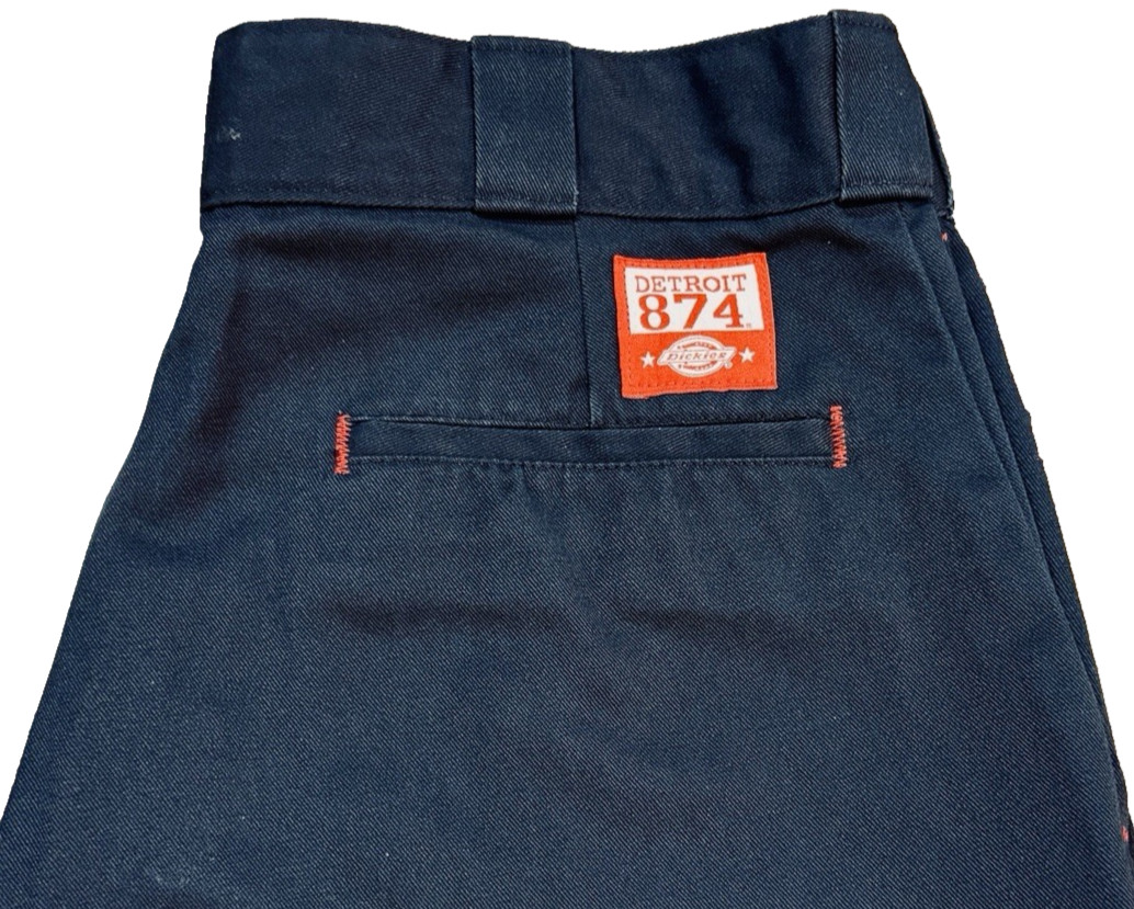 RARE Dickies Detroit 874 Work Pants (34 x 32) Made in USA, Limited Ed.