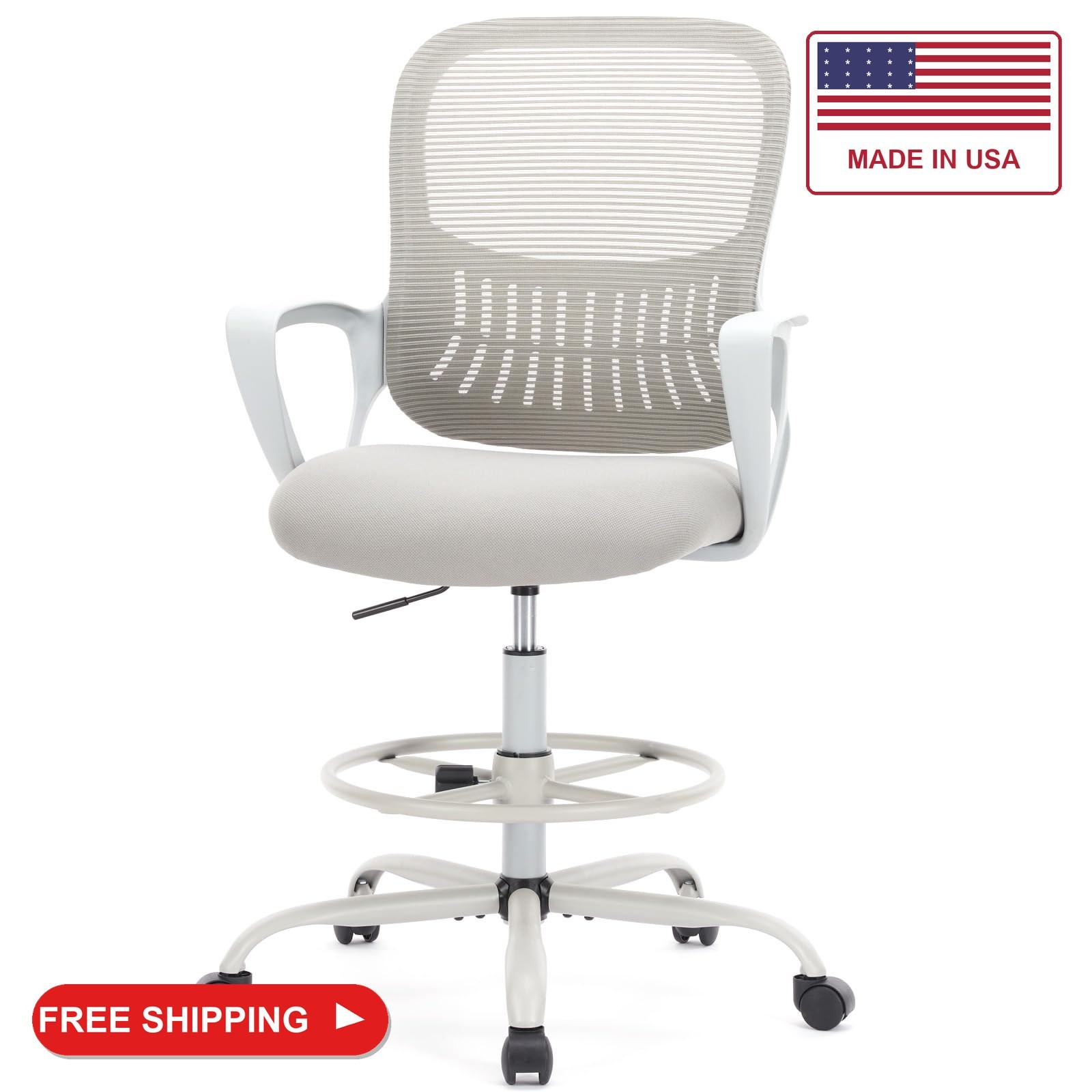 DUMOS Ergonomic Tall Drafting Chair, High Office Chair for Standing Desk DUMOS Ergonomic Tall Drafting Chair, High Office Chair for Standing Desk