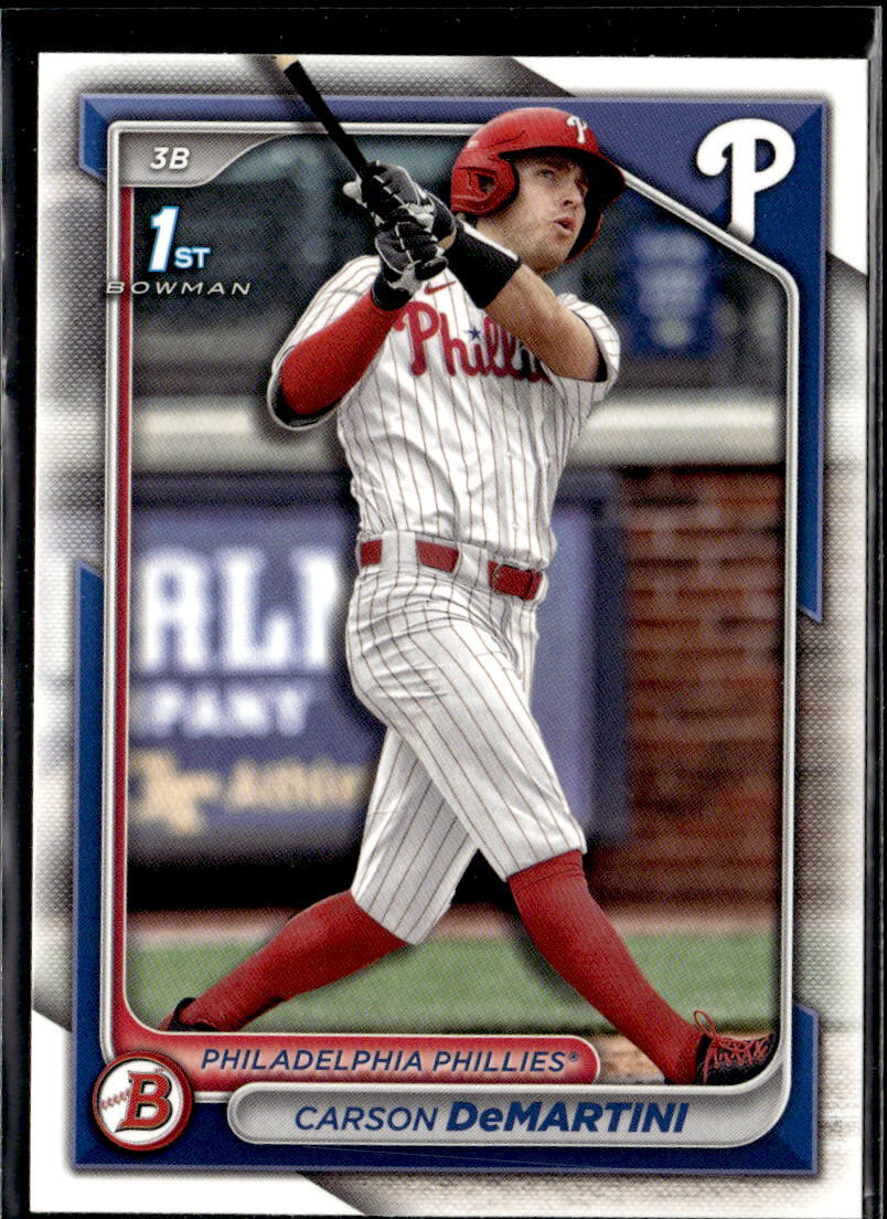 2024 Bowman Draft Paper Carson DeMartini Philadelphia Phillies #BD-89 5 Card Lot