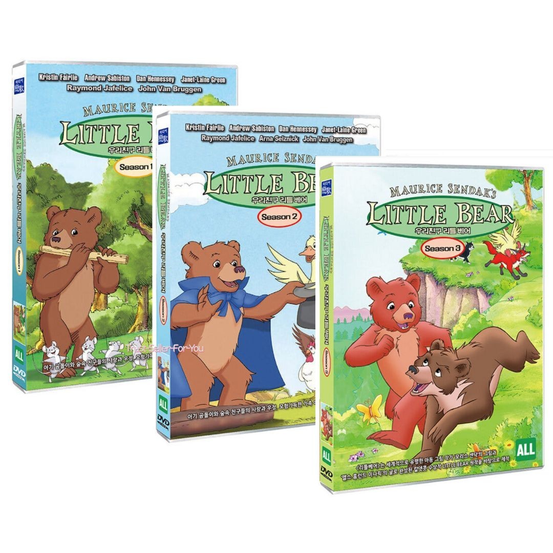 Little Bear Seasons 1, 2, 3 DVD Set(3 Discs, 3 Cases) 1995–2003 Maurice Sendak\'s