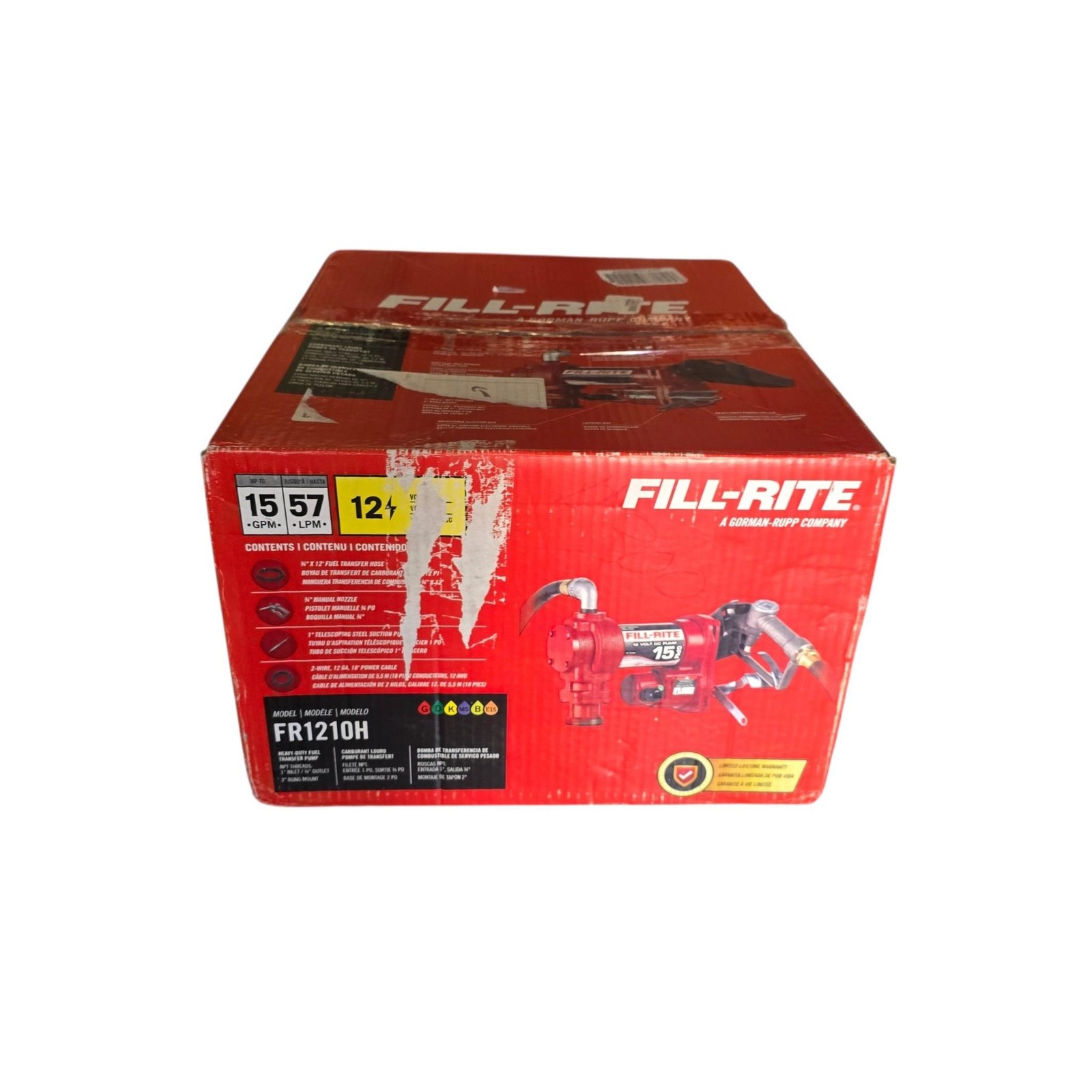 Fill-Rite FR1210H 12V 15GPM Fuel Transfer Pump Cast Iron Heavy Duty USA New