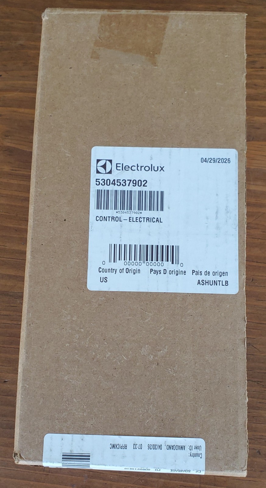 5304537902 New OEM Genuine Electrolux Frigidaire Dryer Control Board 5304537902 New OEM Genuine Electrolux Frigidaire Dryer Control Board