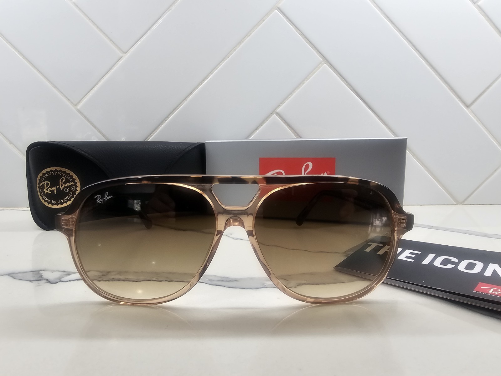 MEN\'S Ray-Ban BILL RB2198 60mm Pilot Sunglasses Havana Brown Gradient Lens MEN\'S Ray-Ban BILL RB2198 60mm Pilot Sunglasses Havana Brown Gradient Lens